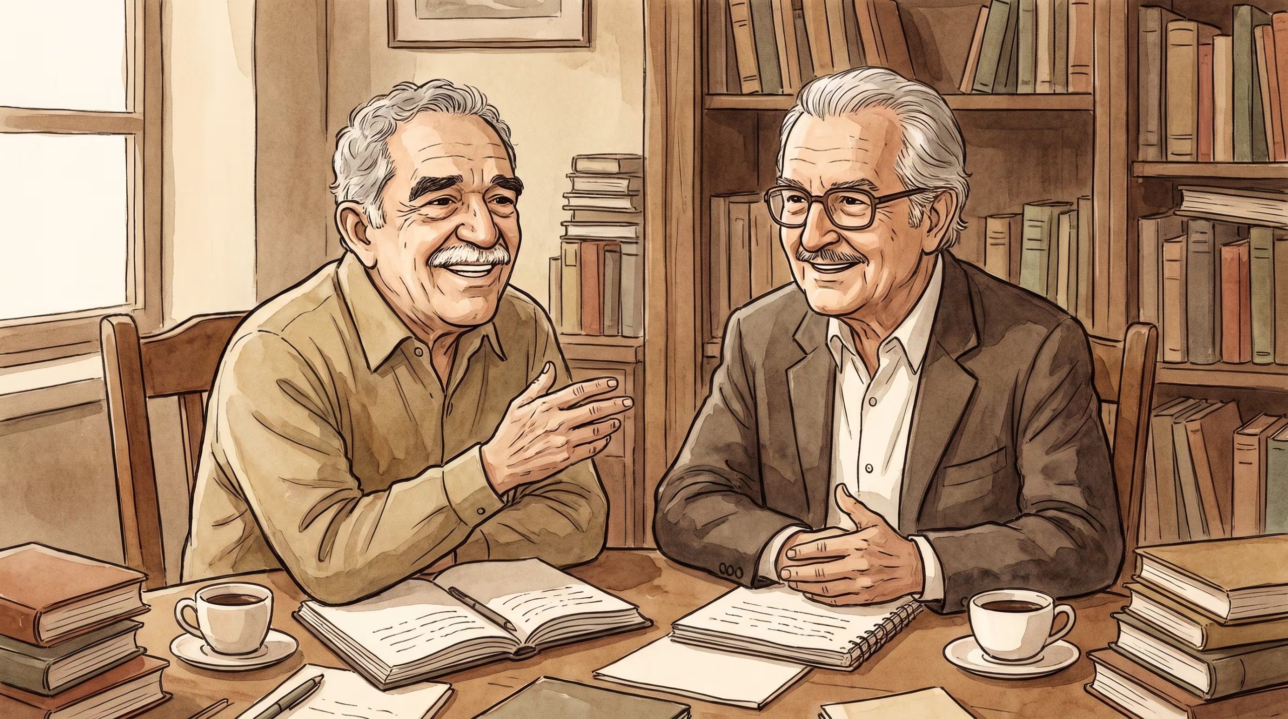 La amistad entre Gabriel García Márquez y Carlos Fuentes influyó en la gestación y la recepción inicial de Cien años de soledad dentro del Boom Latinoamericano - (Imagen Ilustrativa Infobae)