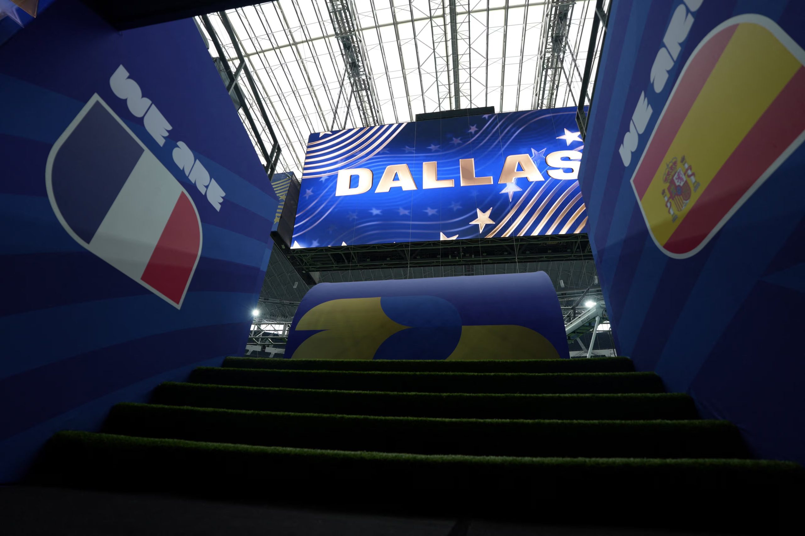 FOTO DE ARCHIVO. La entrada al terreno de juego del estadio de Dallas dos días antes de la semifinal entre Francia y España en la Copa Mundial de la FIFA 2026, en Arlington, Texas, EEUU, 12 de julio de 2026. REUTERS/Leonardo Benassatto
