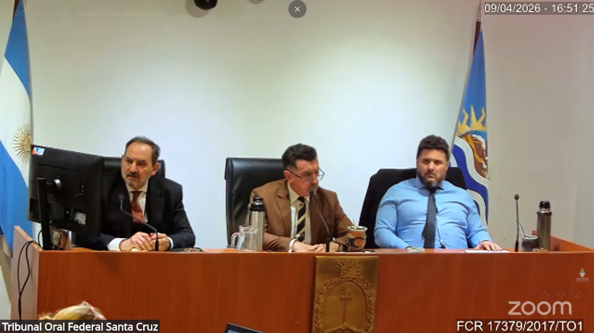 Los jueces Luis Alberto Giménez, Mario Gabriel Reynaldi y Enrique Nicolás Baronetto