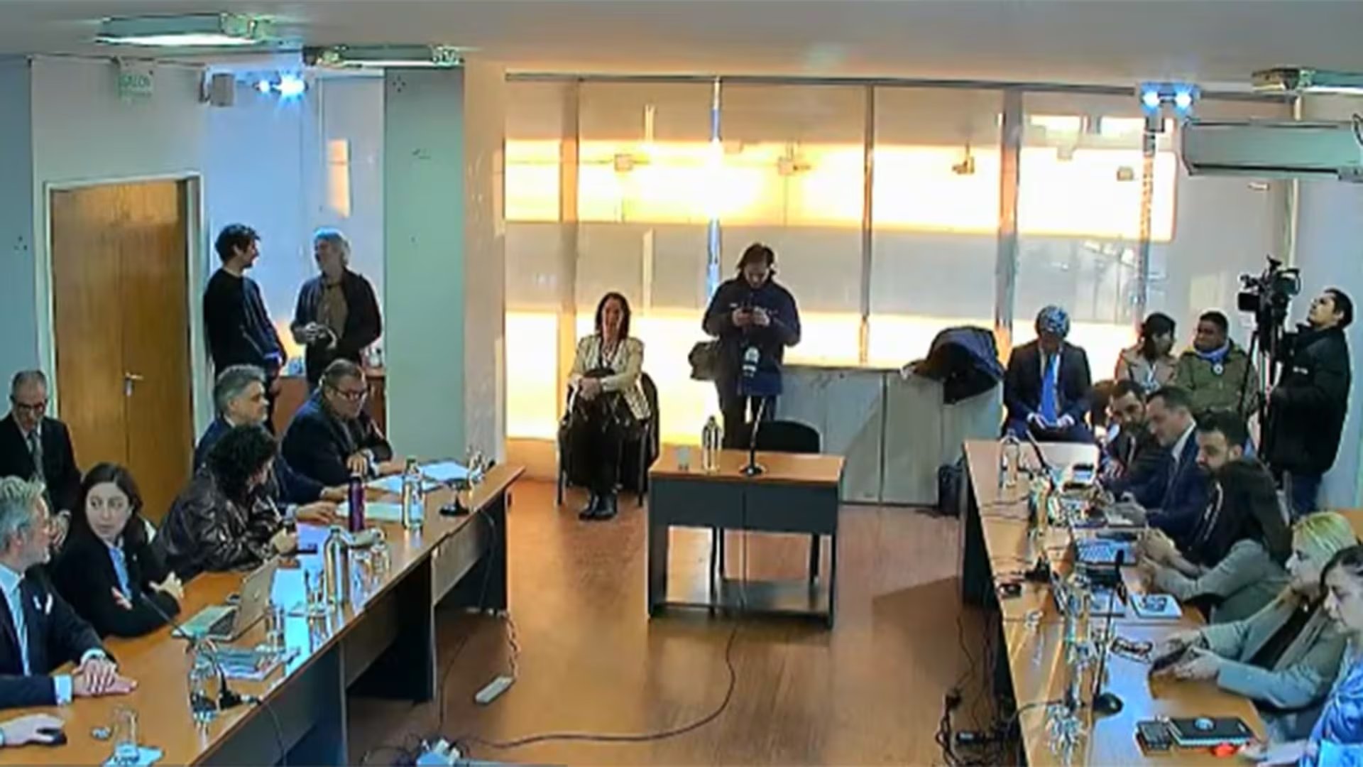 La sala de audiencias del Tribunal Oral Federal de Santa Cruz, con sede en Río Gallegos, antes del veredicto