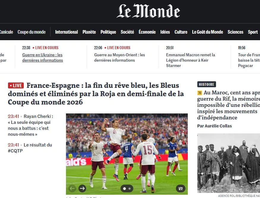 La portada de Le Monde