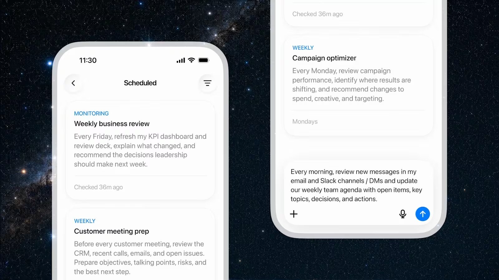 El agente también se puede utilizar desde la aplicación móvil. (OpenAI)