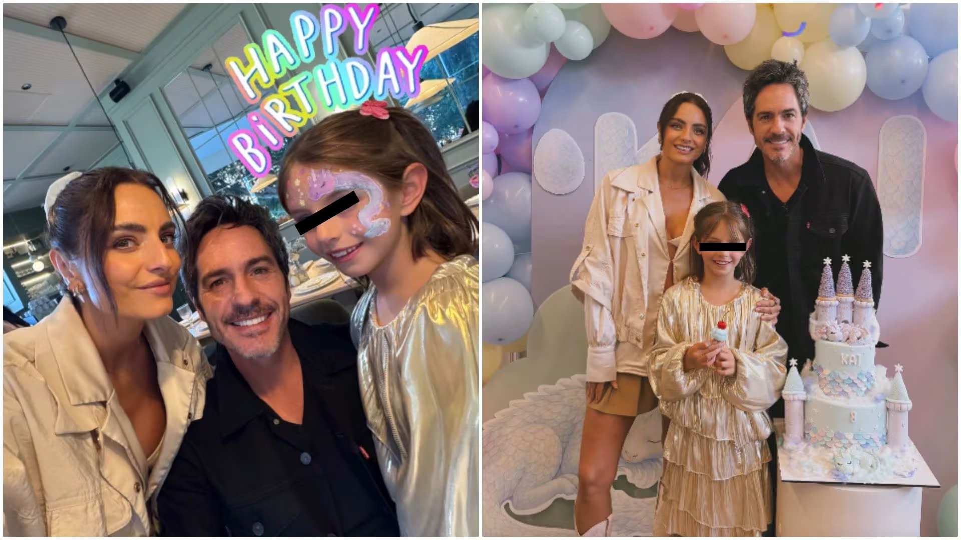 Aislinn Derbez y Mauricio Ochmann celebran el cumpleaños número ocho de su hija Kai con una fiesta temática de dragones.
(Instagran: Aislinn Derbez)