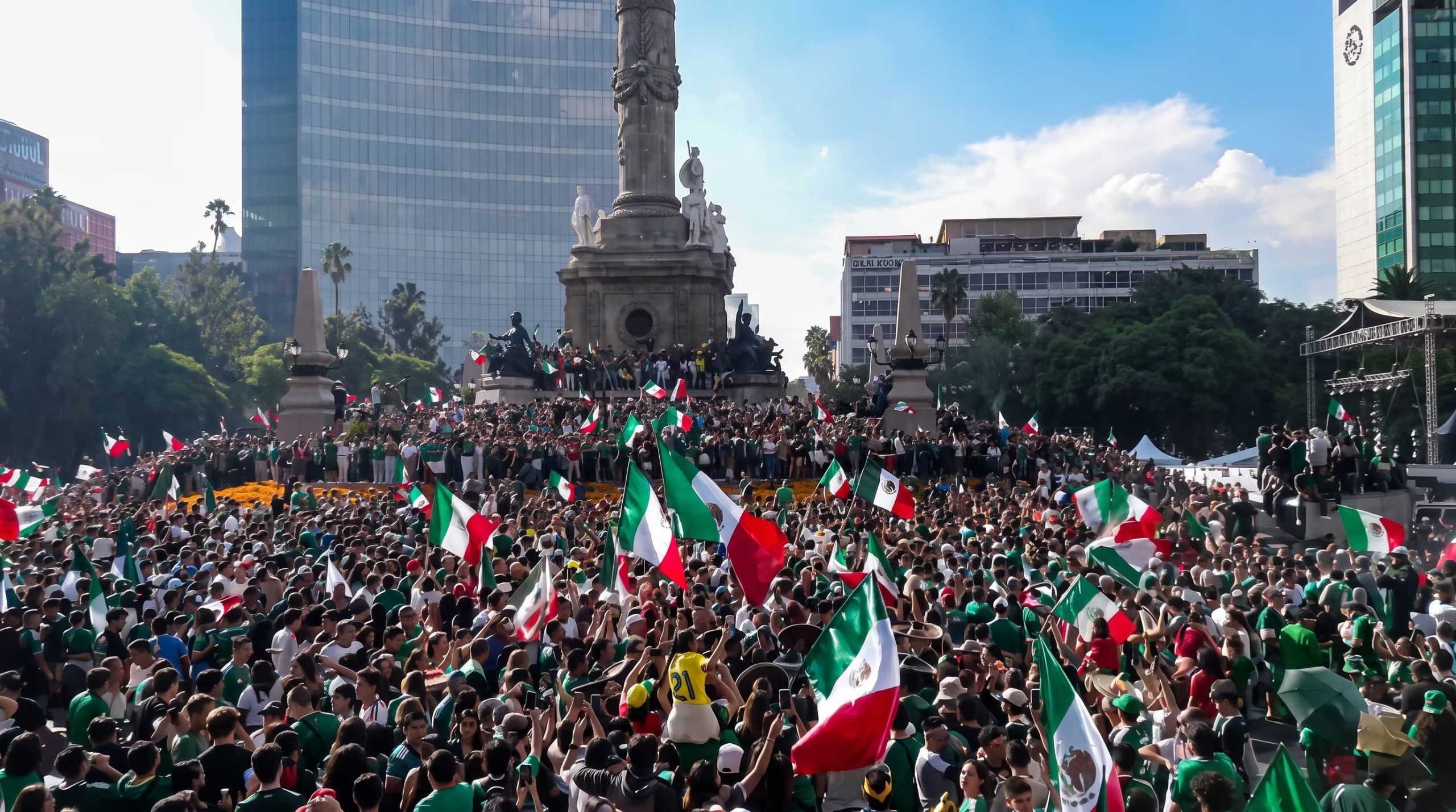 El Ángel de la Independencia fue el epicentro de una fiesta mexicana durante el Mundial 2026. (Imagen Ilustrativa Infobae)