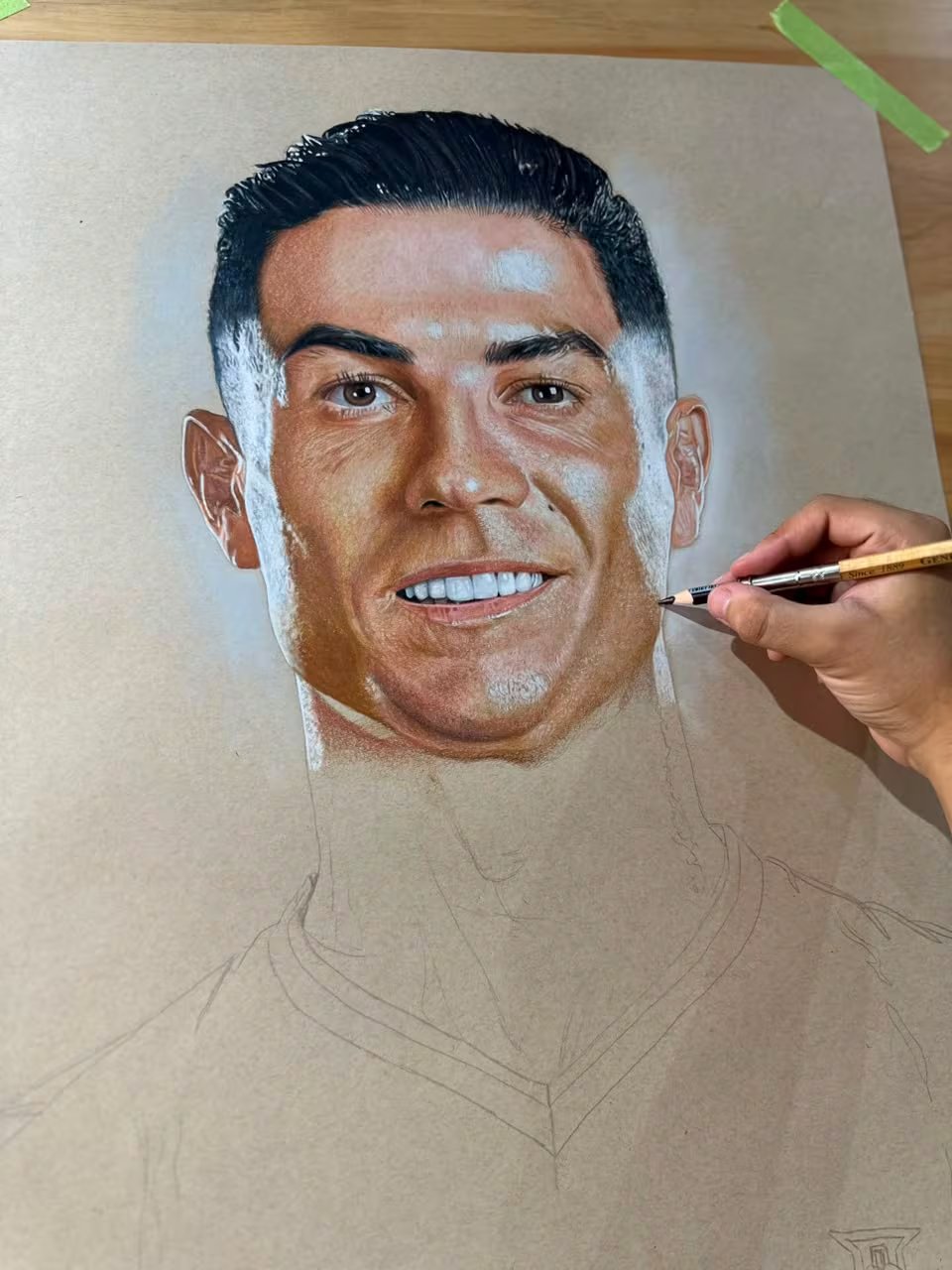 Alejandro comenzó a pintar a la edad de 3 años, y con el paso del tiempo mejoró su habilidad en el arte. (Infobae Centroamérica/Cortesía Alejandro Requena)