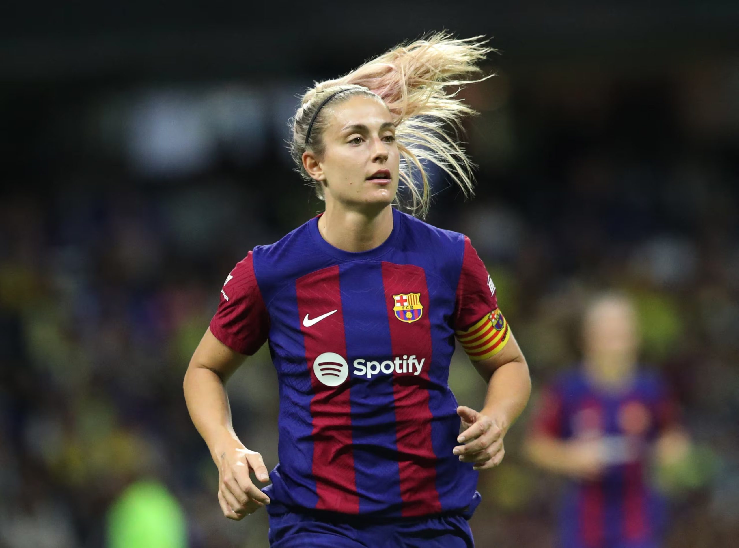 Soccer Football - International Friendly - America v FC Barcelona - Estadio Azteca, Mexico City, Mexico - August 29, 2023 FC Barcelona's Alexia Putellas during the match REUTERS/Henry Romero