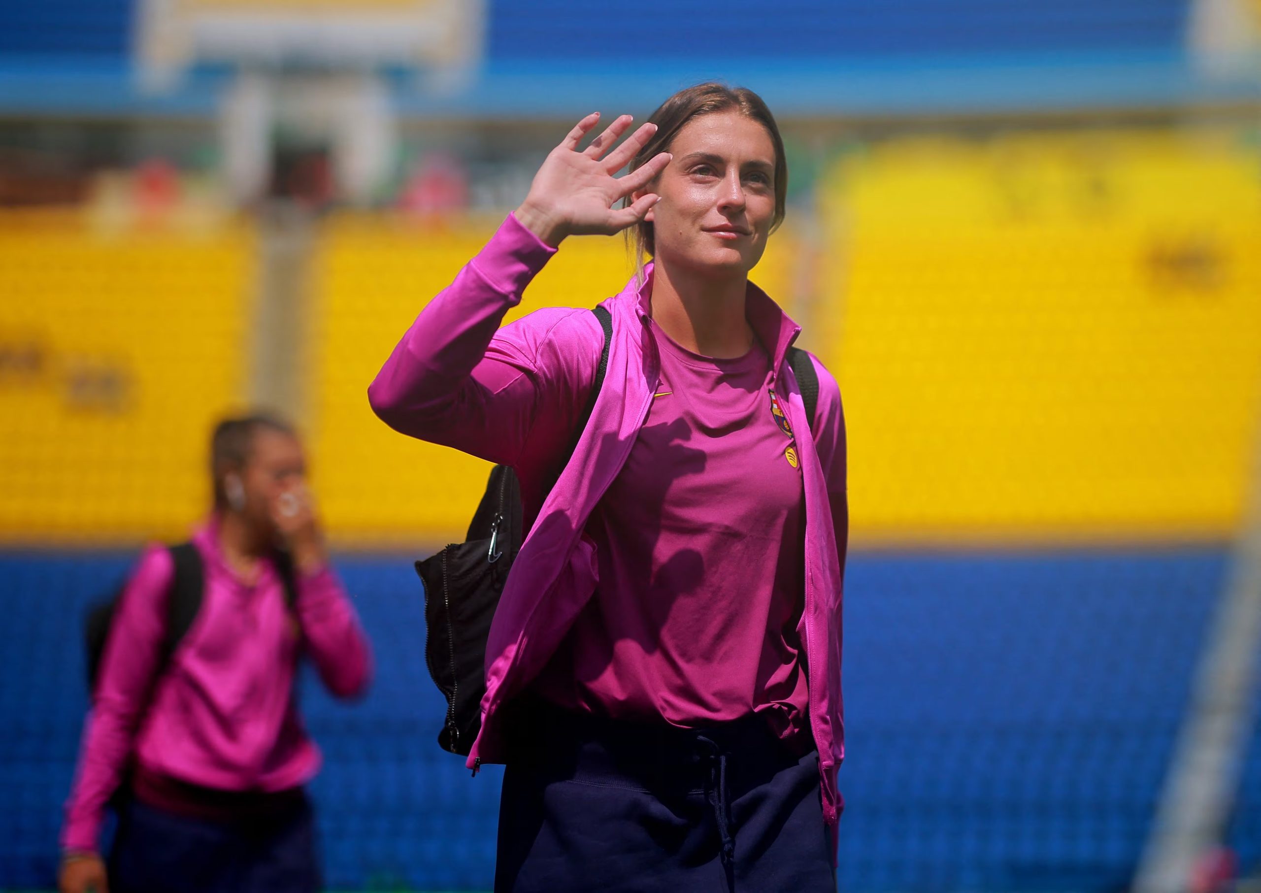 Soccer Football - Women's International Friendly - America v FC Barcelona - Estadio Ciudad de los Deportes, Mexico City, Mexico - August 24, 2025 FC Barcelona's Alexia Putellas arrives before the match REUTERS/Eloisa Sanchez