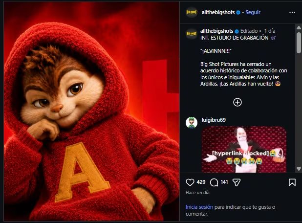 Alvin tiene un nuevo diseño para la próxima película de 'Alvin y las Ardillas'.