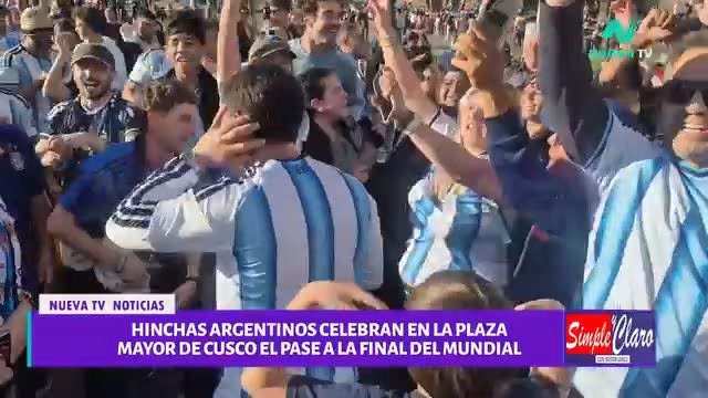 Argentinos en Cusco festejaron el pase al Mundial con cantos, abrazos y una promesa para España