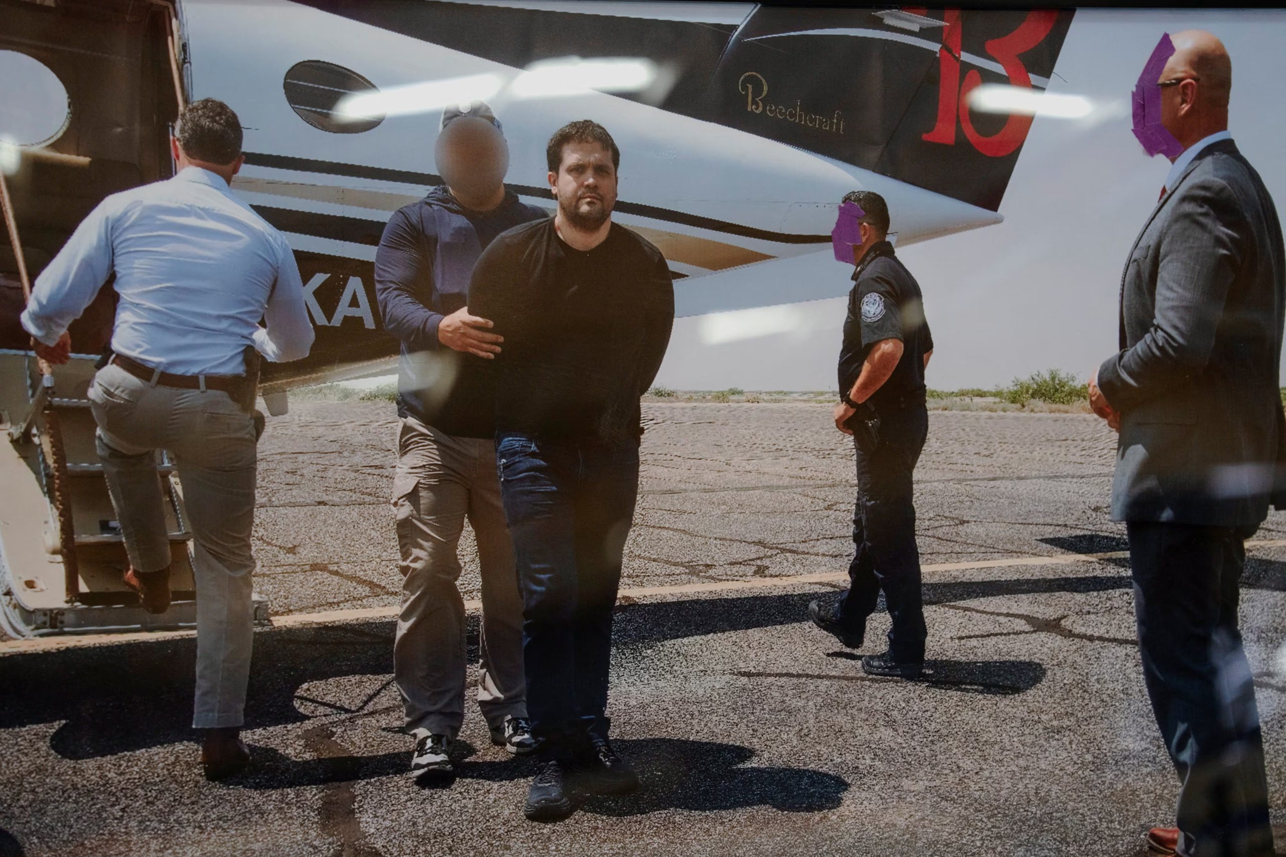 A photo of former Sinaloa Cartel leader Joaquin Guzman Lopez, the son of notorious narco leader