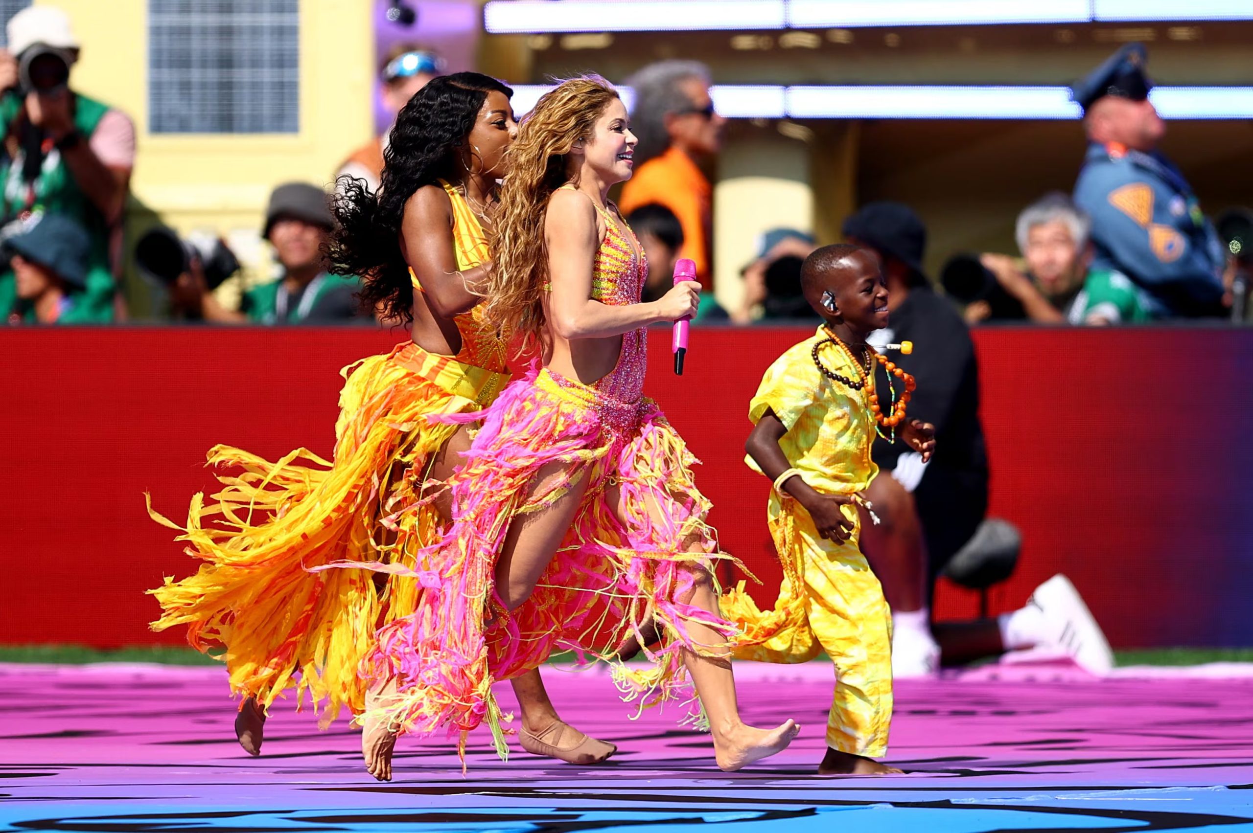 Shakira, la artista principal del espectáculo (REUTERS/Agustin Marcarian)