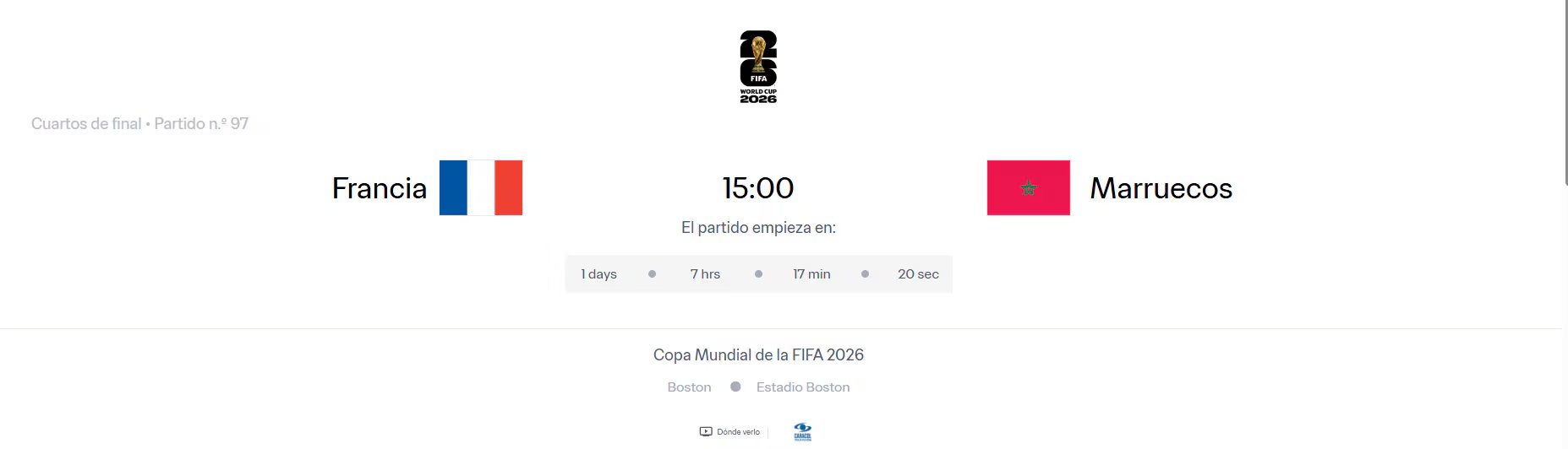 Transmisión del partido Francia vs. Marruecos para Colombia - crédito FIFA