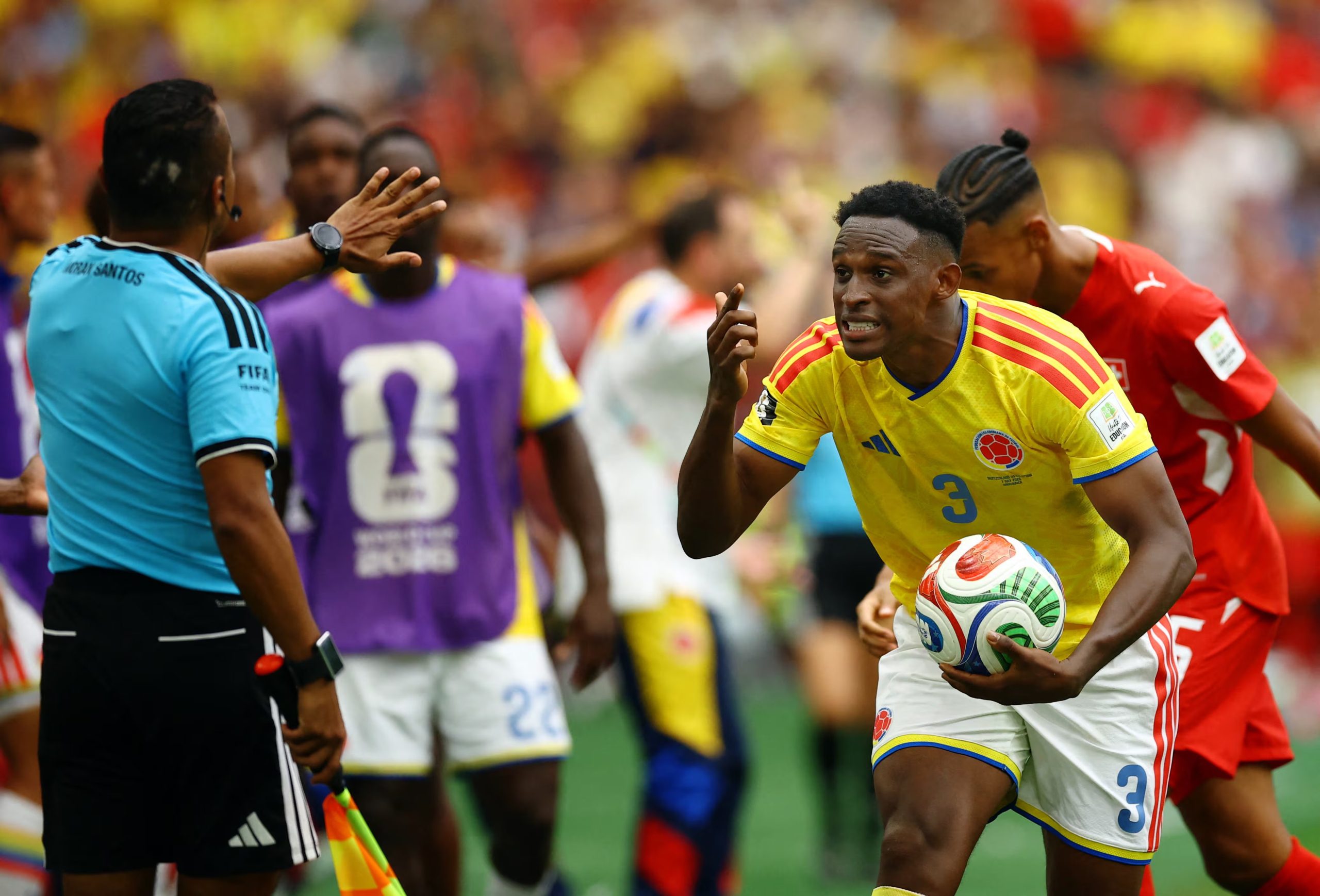 Colombia empató sin goles en los 90 minutos reglamentarios contra Suiza - crédito Albert Gea/REUTERS