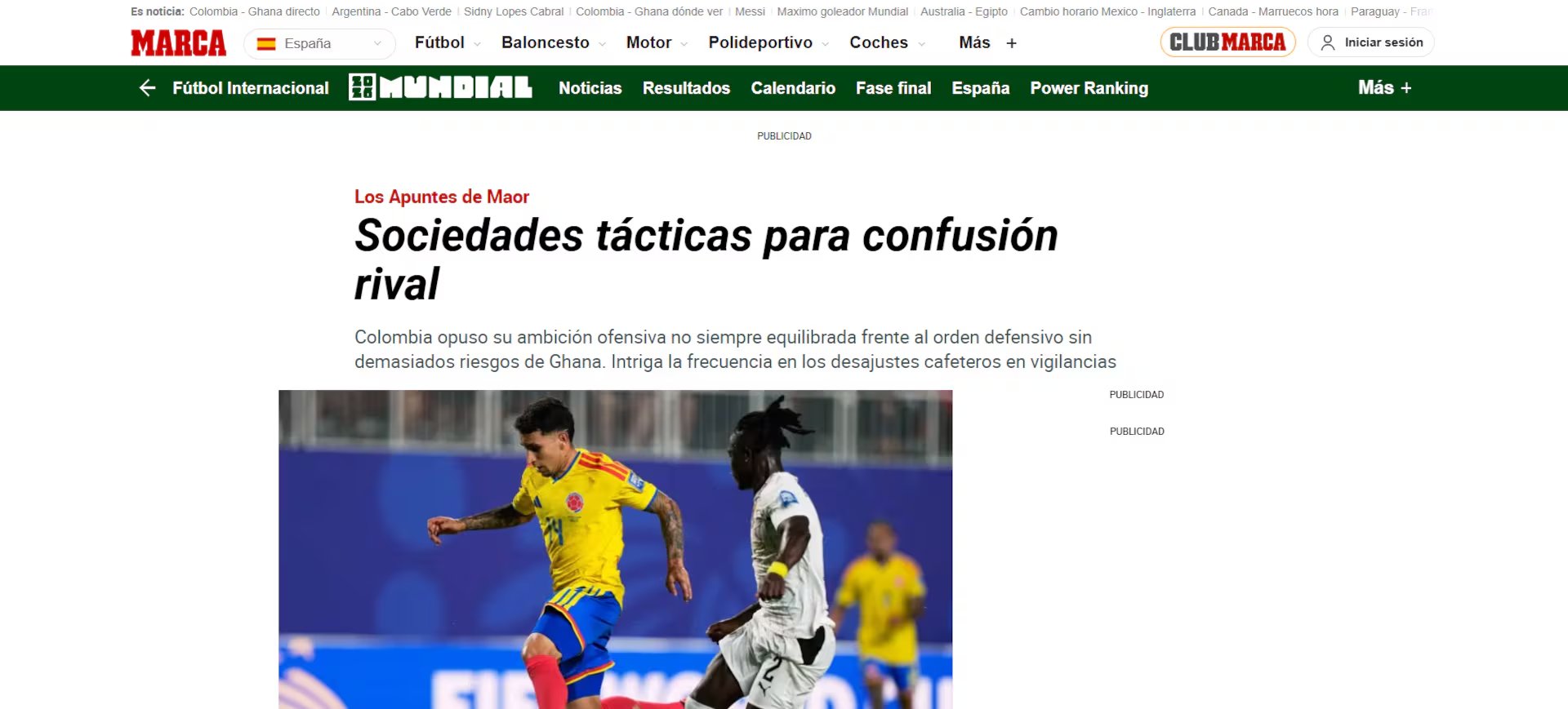 El diario español resaltó el trabajo táctico del equipo de Néstor Lorenzo-crédito Marca 