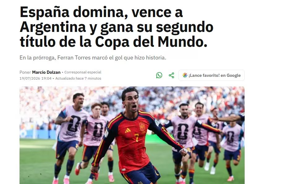 Lance! se centró en el dominio español