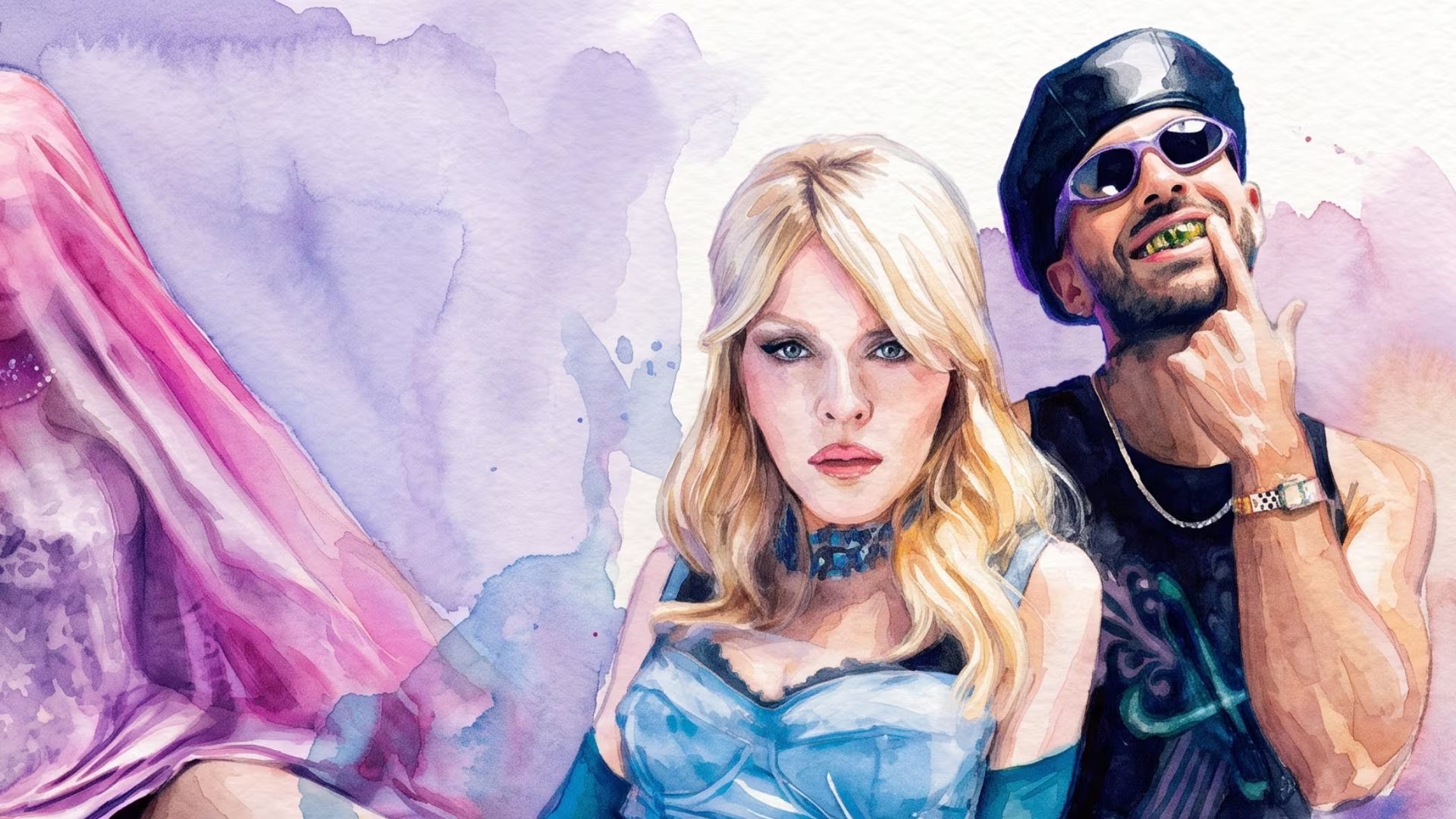 Madonna y Feid protagonizan 'Read My Lips', tema que simboliza el encuentro entre el pop internacional y la música urbana latina en el álbum 'Confessions II' - crédito Visuales IA Infobae - Madonna / Instagram