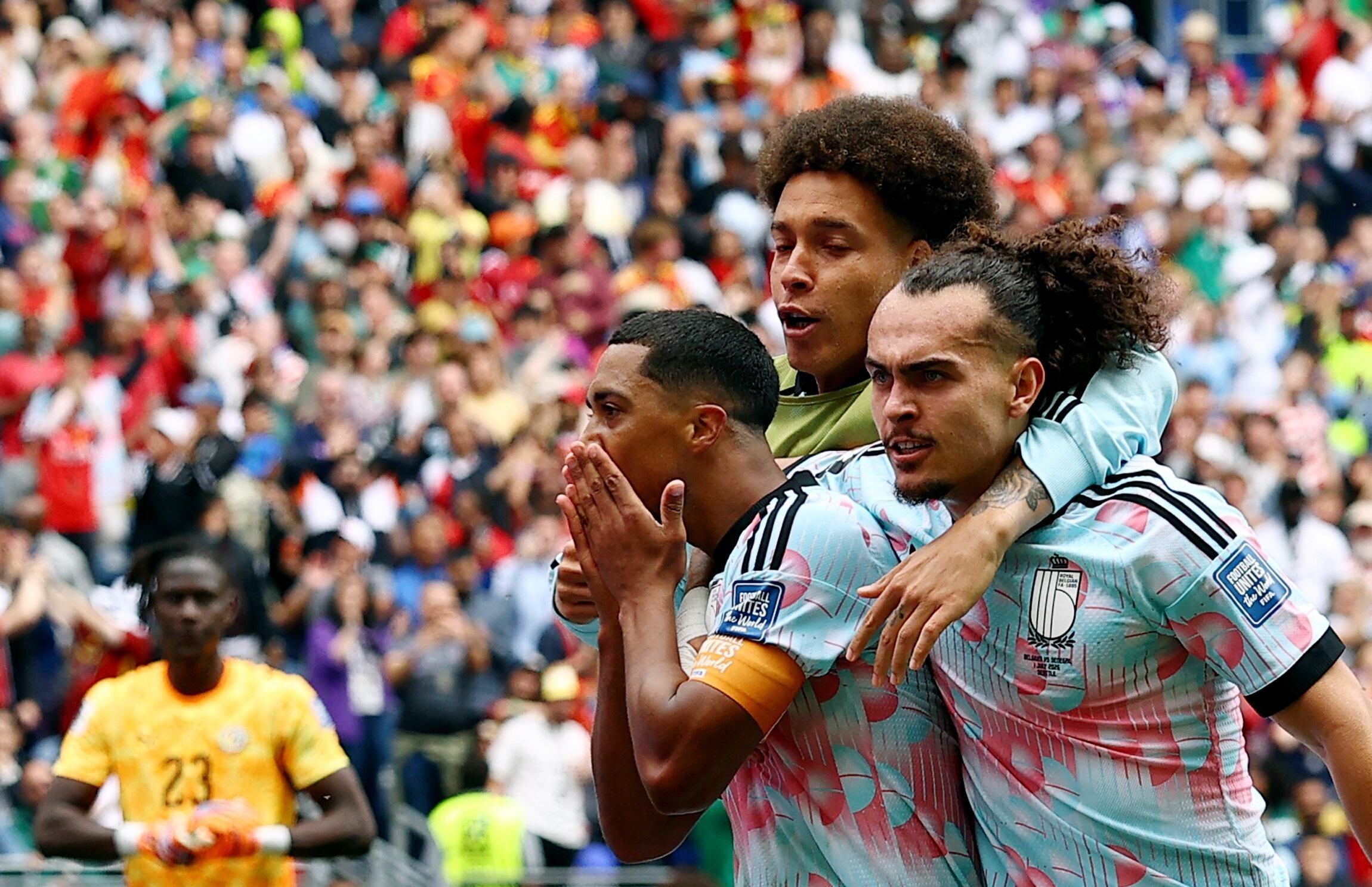 Youri Tielemans tras empatar el encuentro ante Senegal (REUTERS/Agustin Marcarian)