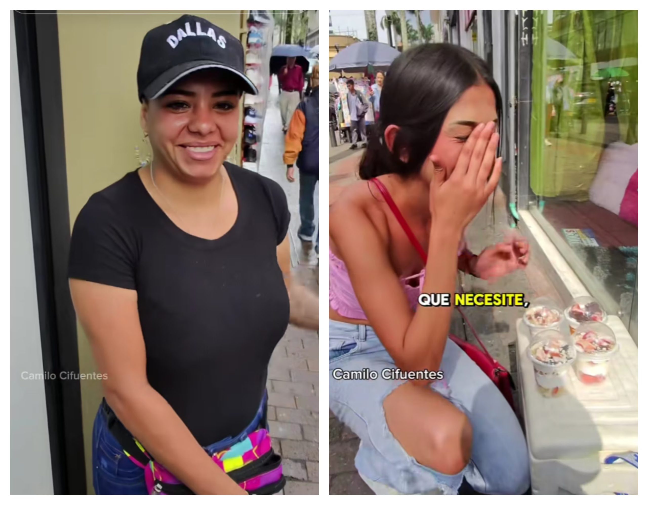 Camilo destacó que su mayor recompensa son los abrazos y las sonrisas sinceras de las personas que ayuda - crédito @camilocifuentes96 / TikTok