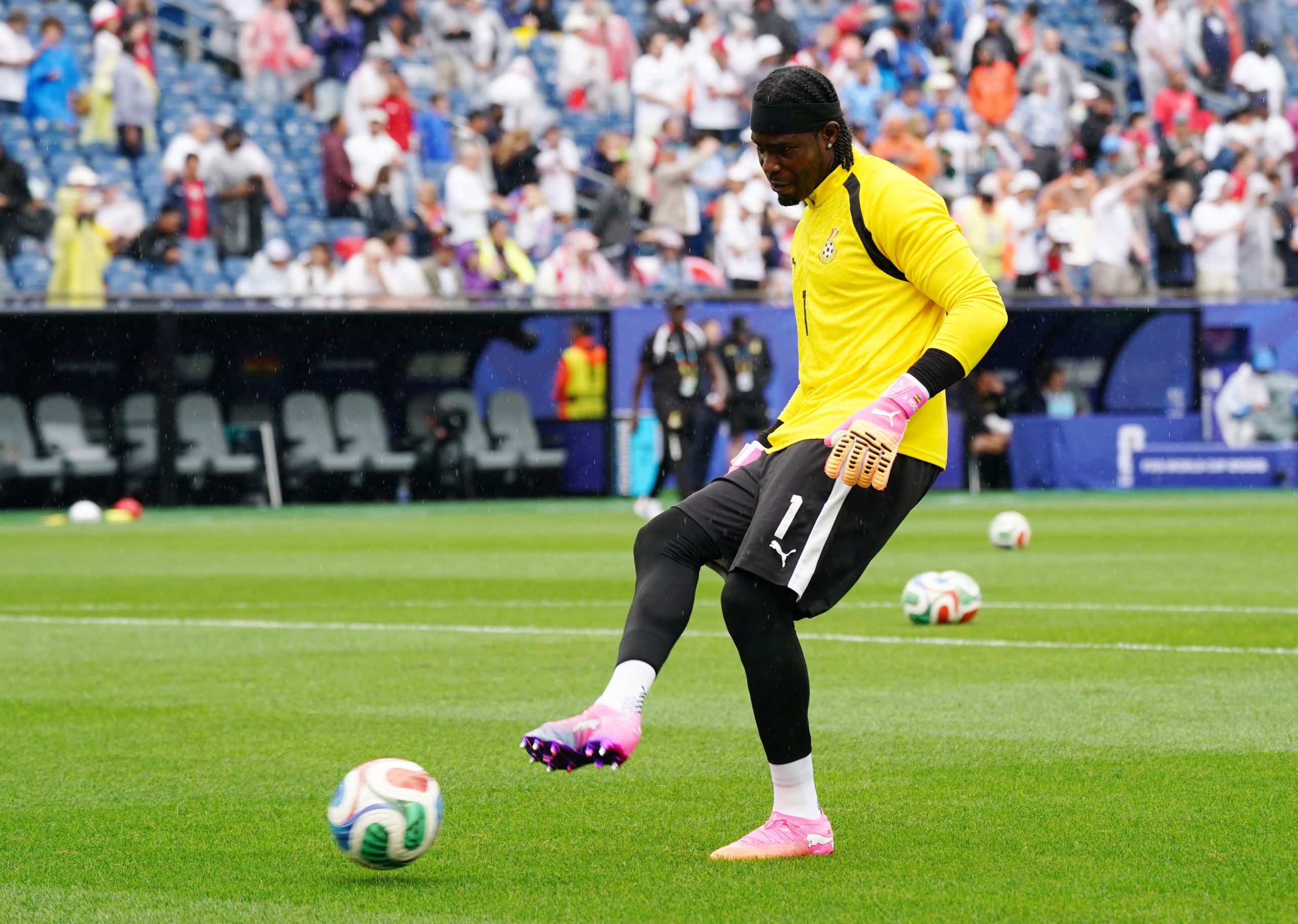 El portero Lawrence Ati-Zigi quedó disponible en Ghana y es opción ante la Selección Colombia - crédito David Butler Ii/IMAGN IMAGES vía Reuters