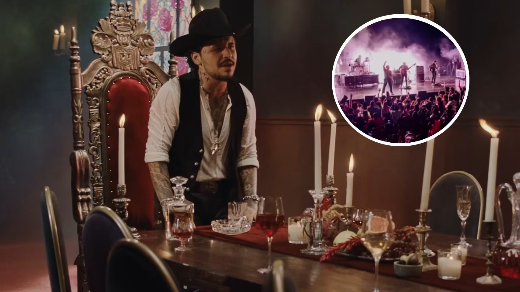 El 29 de mayo, el cantante agotó la Plaza de Toros La Monumental de la Ciudad de México ante más de 40 mil personas, en una noche que también sirvió como celebración del lanzamiento de su disco Bandera Blanca (YT/Christian Nodal)
