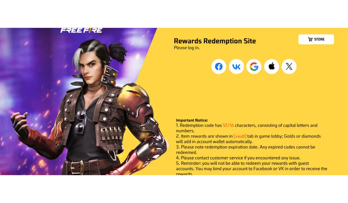 Existe una página web dedicada en la que los usuarios deben reclamar sus códigos. (Garena)