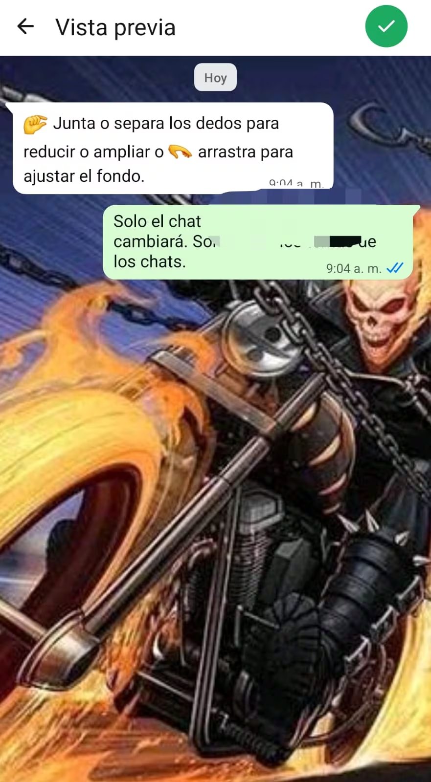 El proceso de cambio de fondo de chat en WhatsApp es reversible y no se muestra al público. (Foto: WhatsApp)