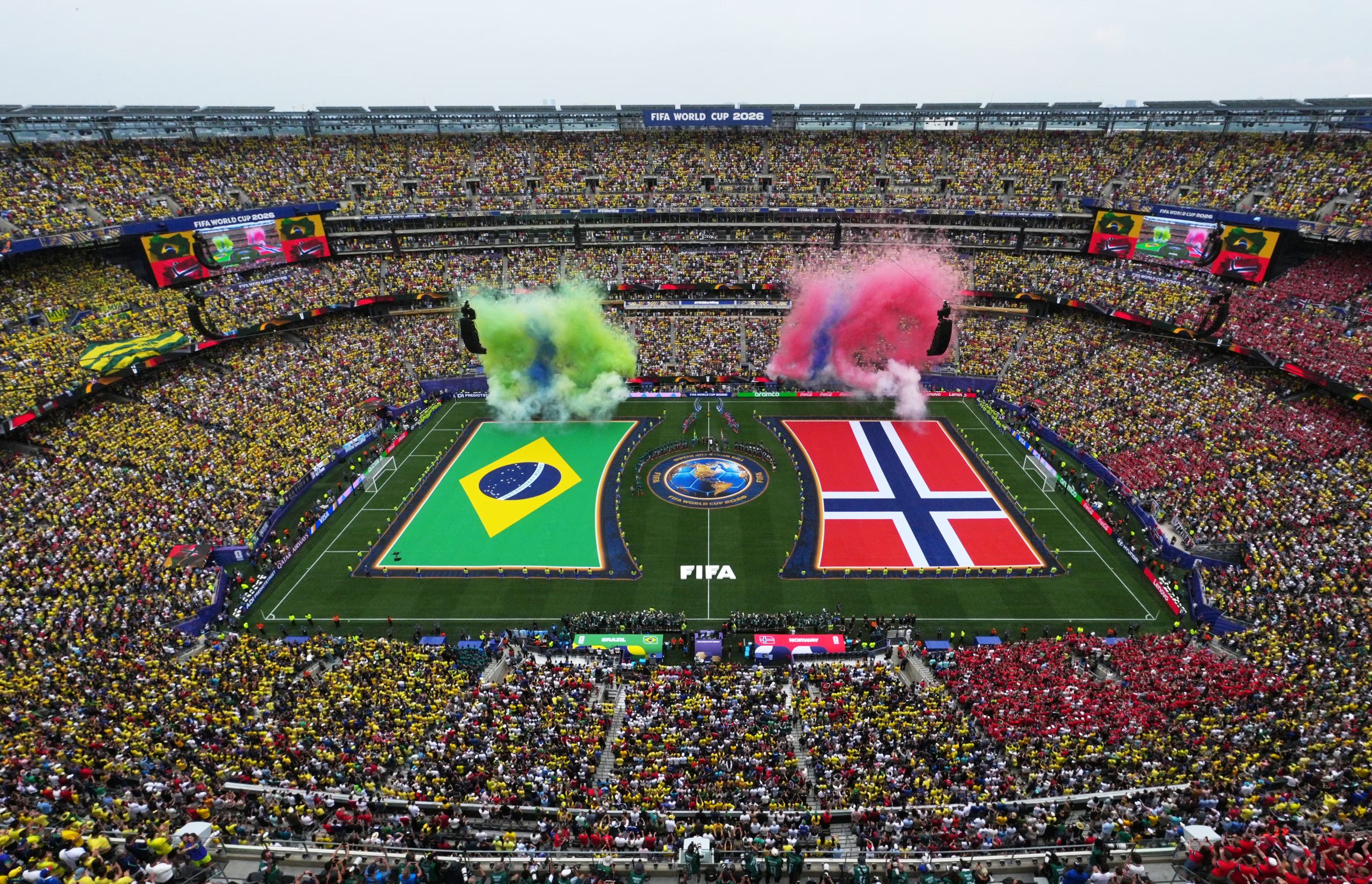 Nueva York presentó la proyección de la final del Mundial 2026 como una alternativa para quienes no consigan entradas para el MetLife Stadium de Nueva Jersey (REUTERS/Omar Aziz)