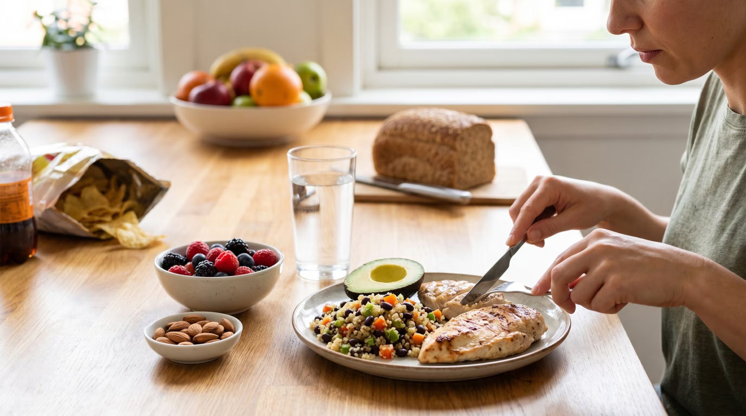 Un desayuno con proteínas y granos integrales puede sostener la saciedad y reducir la búsqueda de colaciones poco nutritivas (Imagen Ilustrativa Infobae)