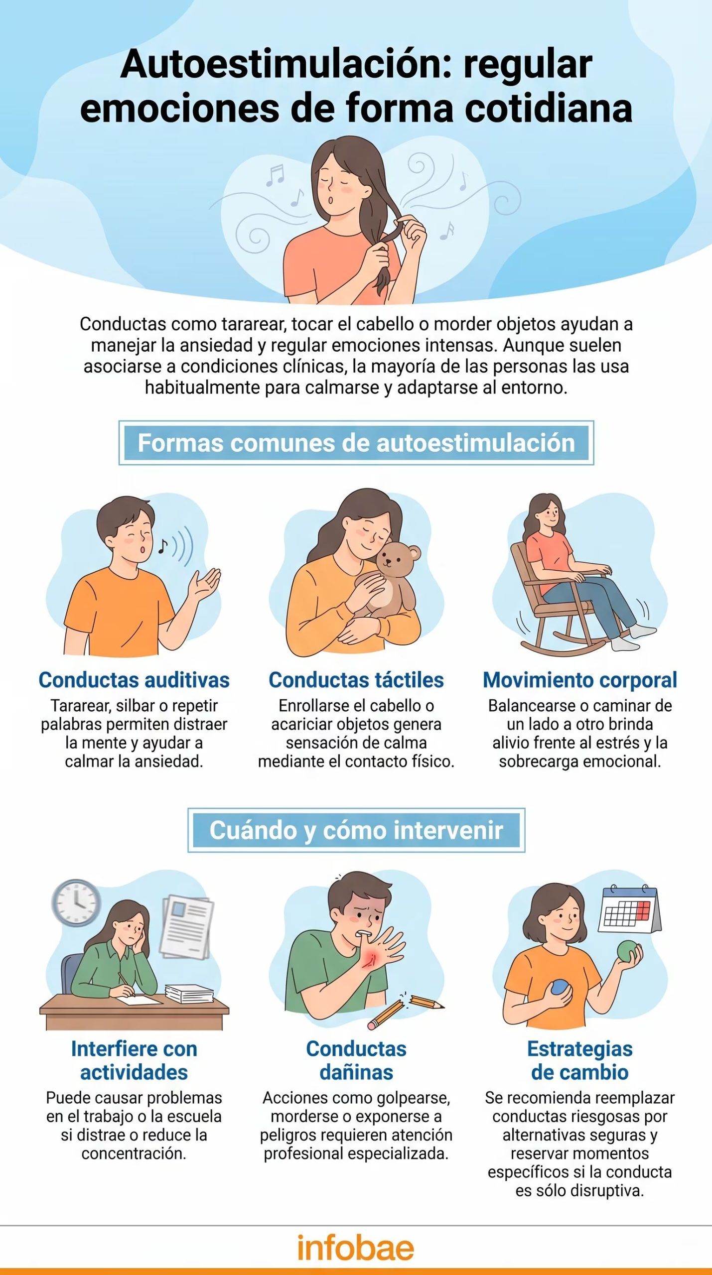 Cleveland Clinic explicó que el stimming funciona como una forma de calmarse y procesar el entorno (Imagen Ilustrativa Infobae)
