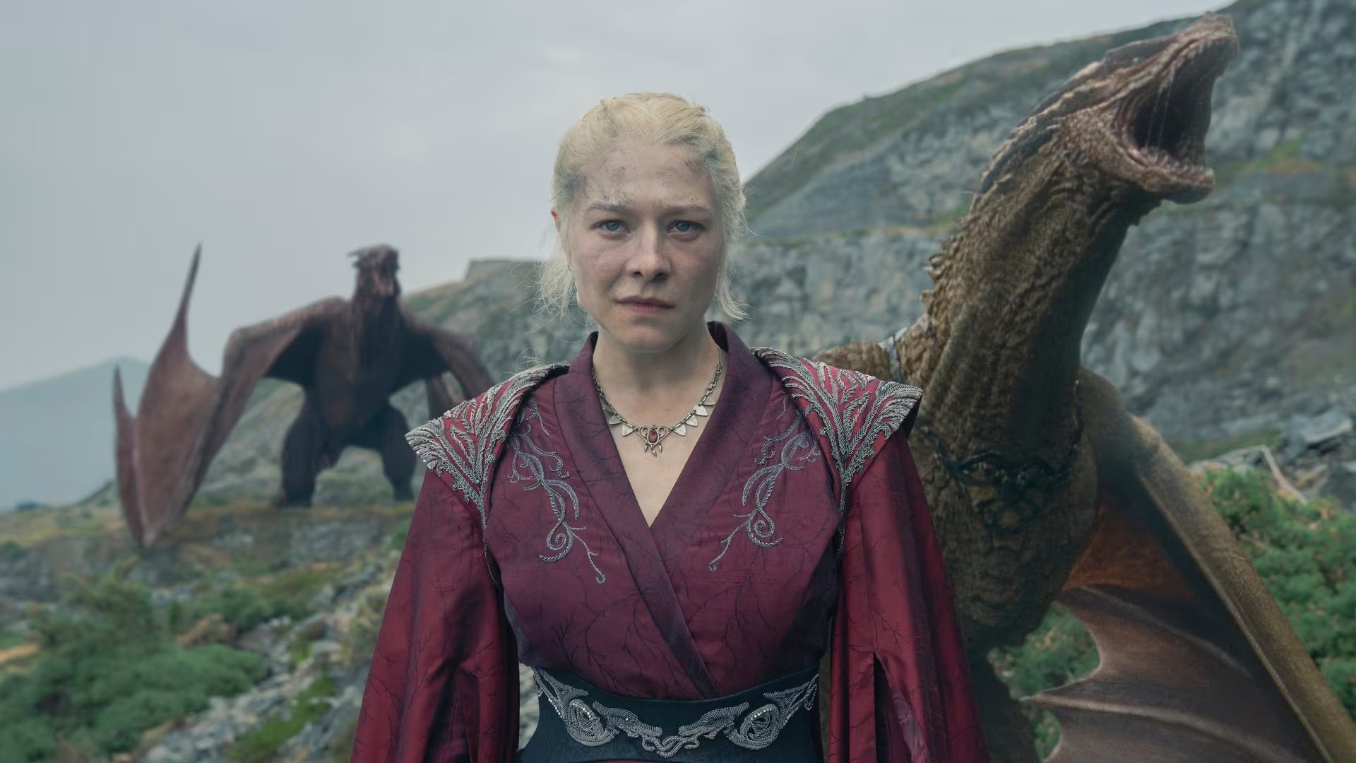 Las batallas aéreas de House of the Dragon combinan storyboards, animatics, fuego real y recursos digitales para construir escenas como las de Sheepstealer, Moondancer y Vermax (HBO/MAX)