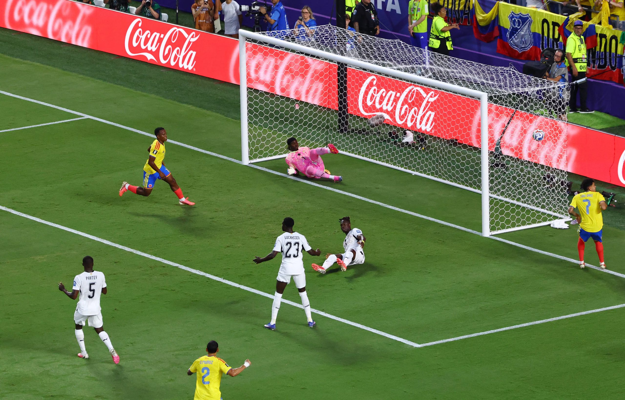 Arias puso en ventaja a Colombia en los primeros minutos del primer tiempo - crédito Claudia Greco/REUTERS