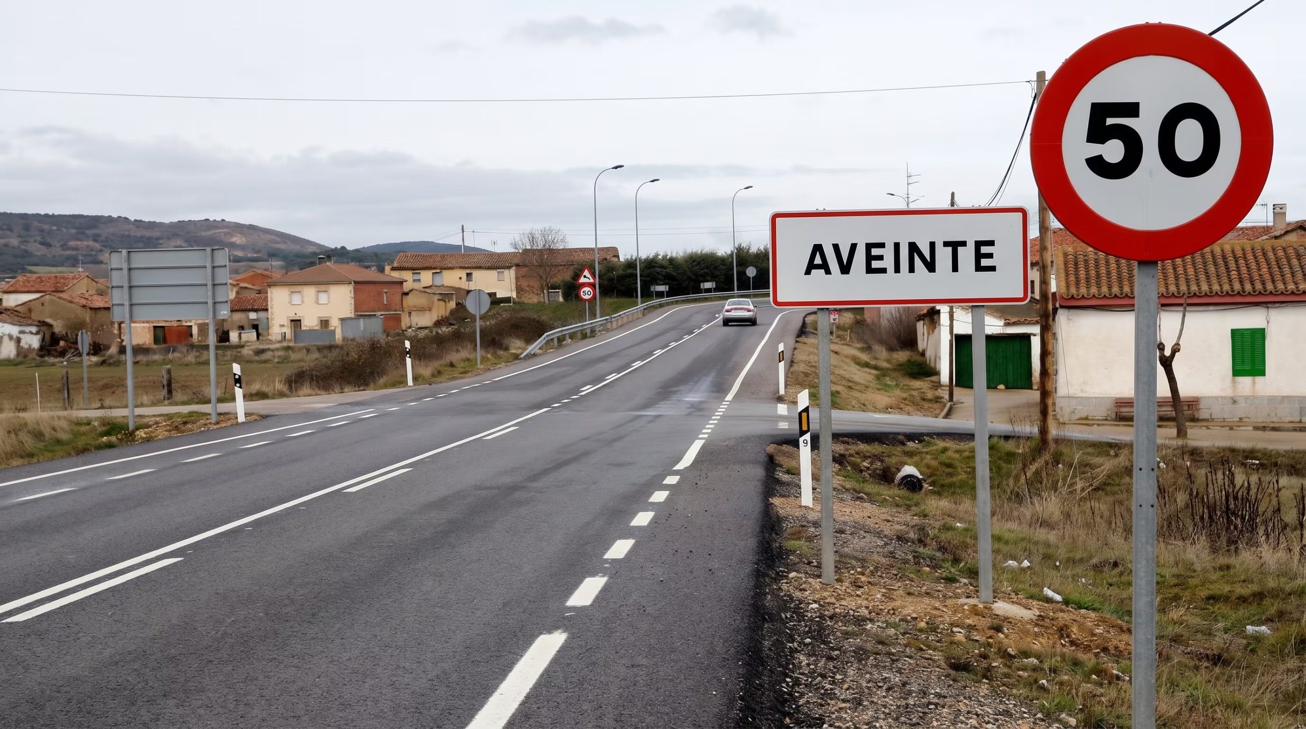 En Aveinte, Ávila, una señal de tránsito con dos límites de velocidad distintos genera confusión y puede derivar en multas de hasta 500 euros (Imagen Ilustrativa Infobae)