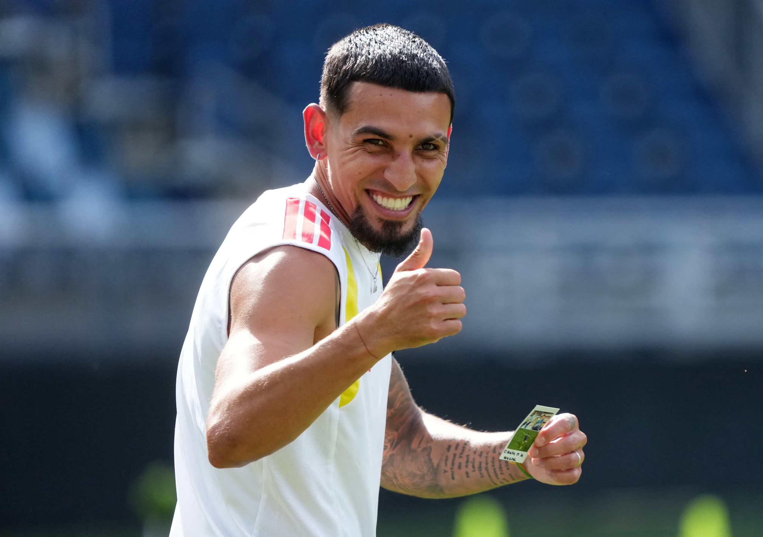 Daniel Muñoz es uno de los jugadores de la Selección Colombia que trata de estar tranquilo, en medio del buen momento del equipo - crédito Jay Biggerstaff/IMAGN IMAGES vía Reuters