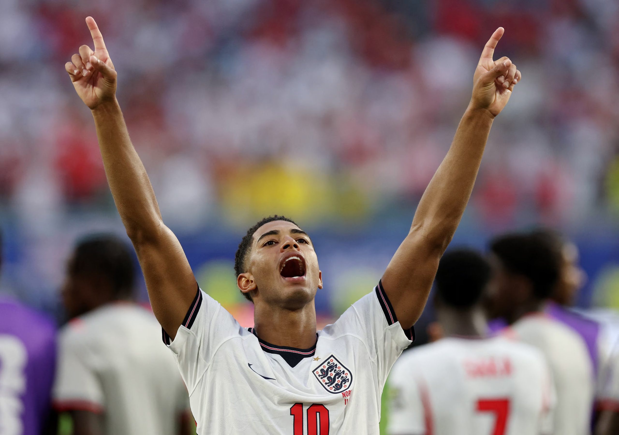 Jude Bellingham está a dos goles de Lionel Messi y Kylian Mbappé como máximos anotadores de la Copa del Mundo (8) - crédito Paul Childs/REUTERS