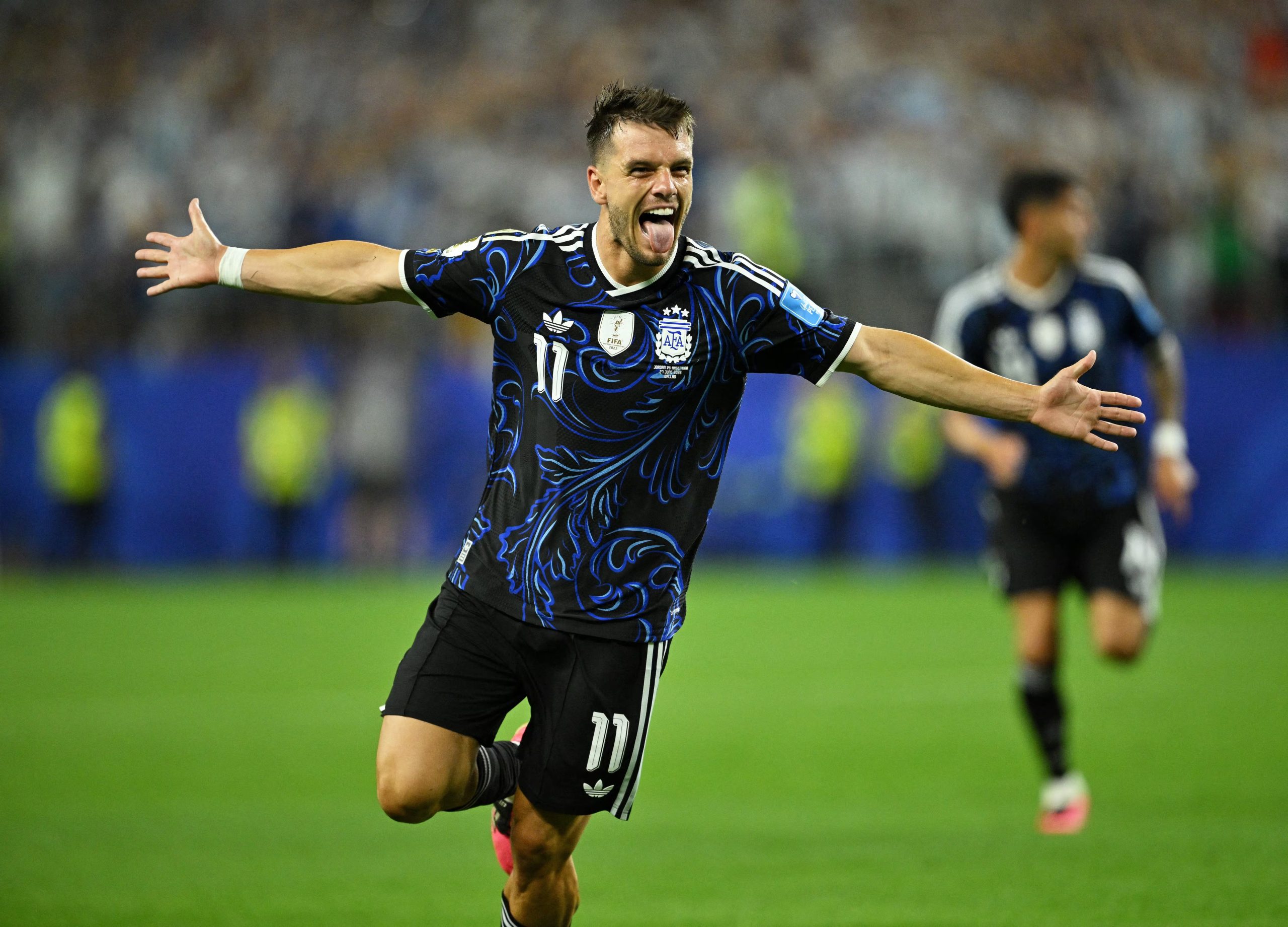 Lo Celso celebra el 1-0 ante Jordania (IMAGN IMAGES via Reuters/Jerome Miron)