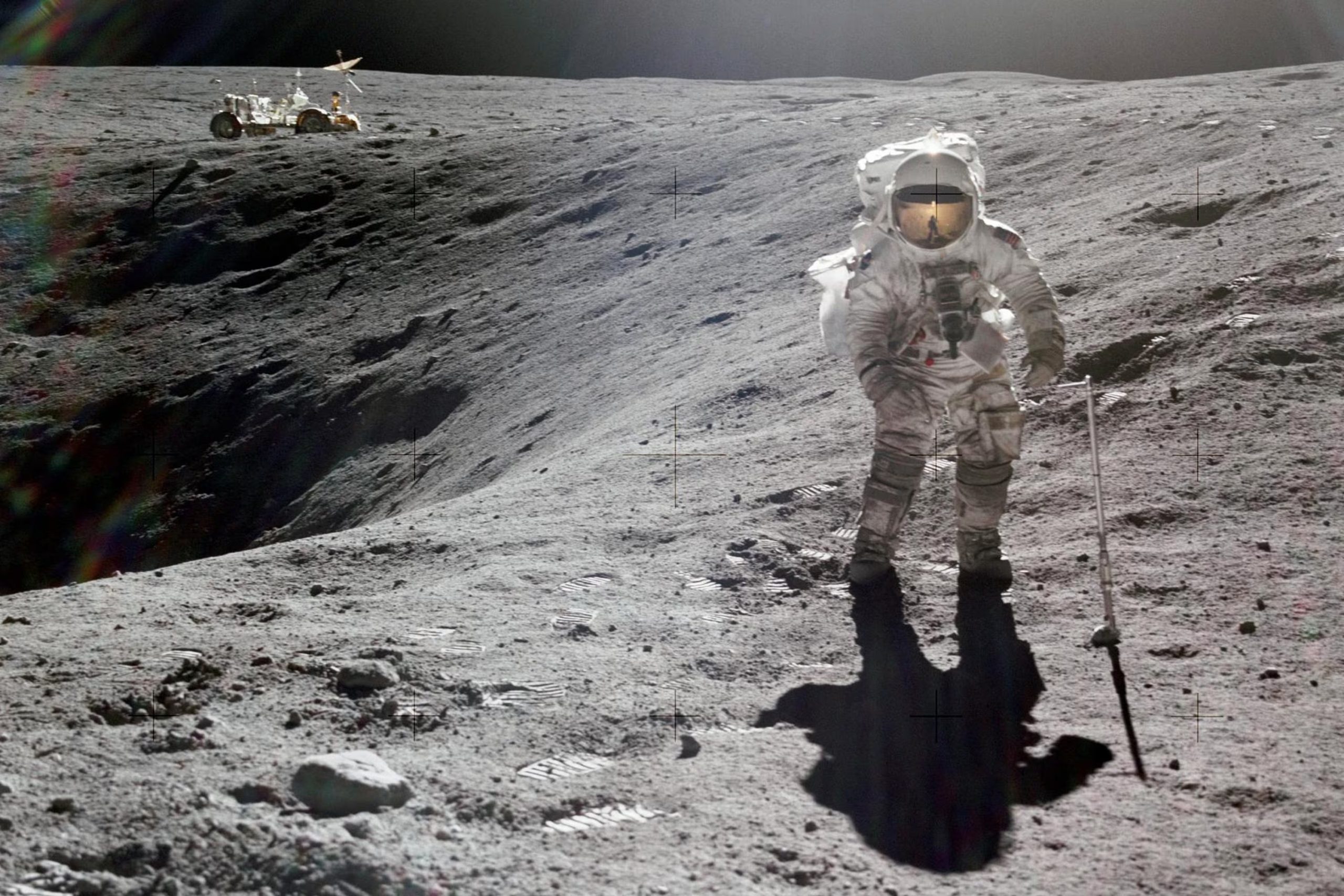 Foto entregada por la NASA que muestra al astronauta Charles M. Duke Jr. en la superficie de la Luna el 21 de abril de 1972. (John W. Young/NASA via AP)