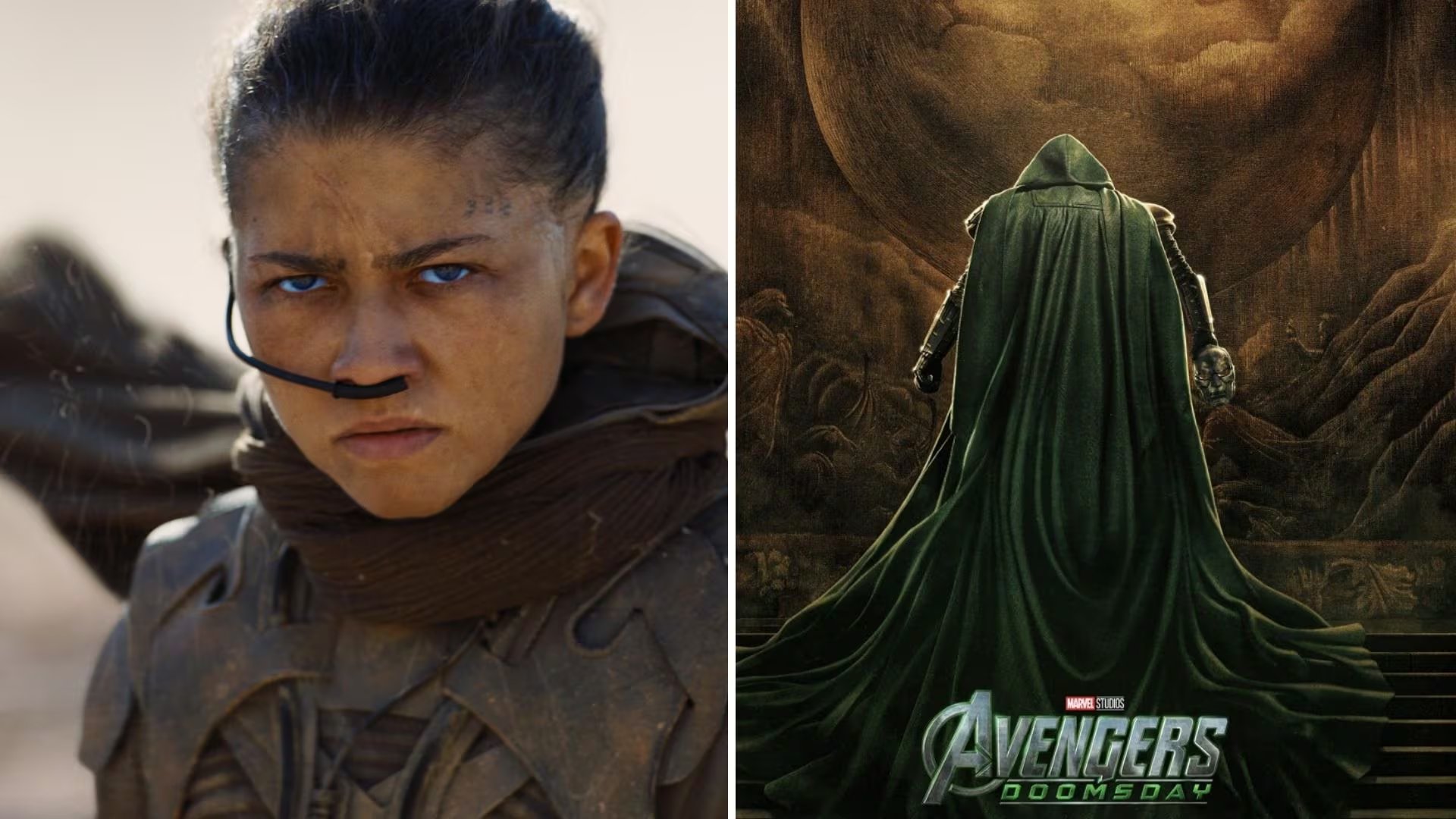 El choque entre Avengers: Doomsday y Dune: Part Three queda confirmado para diciembre (Composición/IMDb)