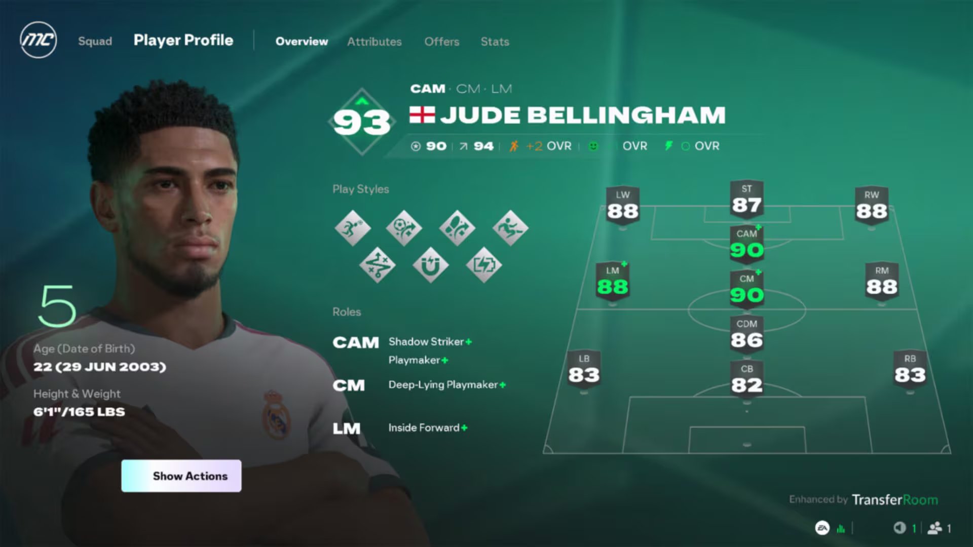 El OVR dinámico refleja el rendimiento y la moral de los jugadores a lo largo de la temporada. (EA Sports)
