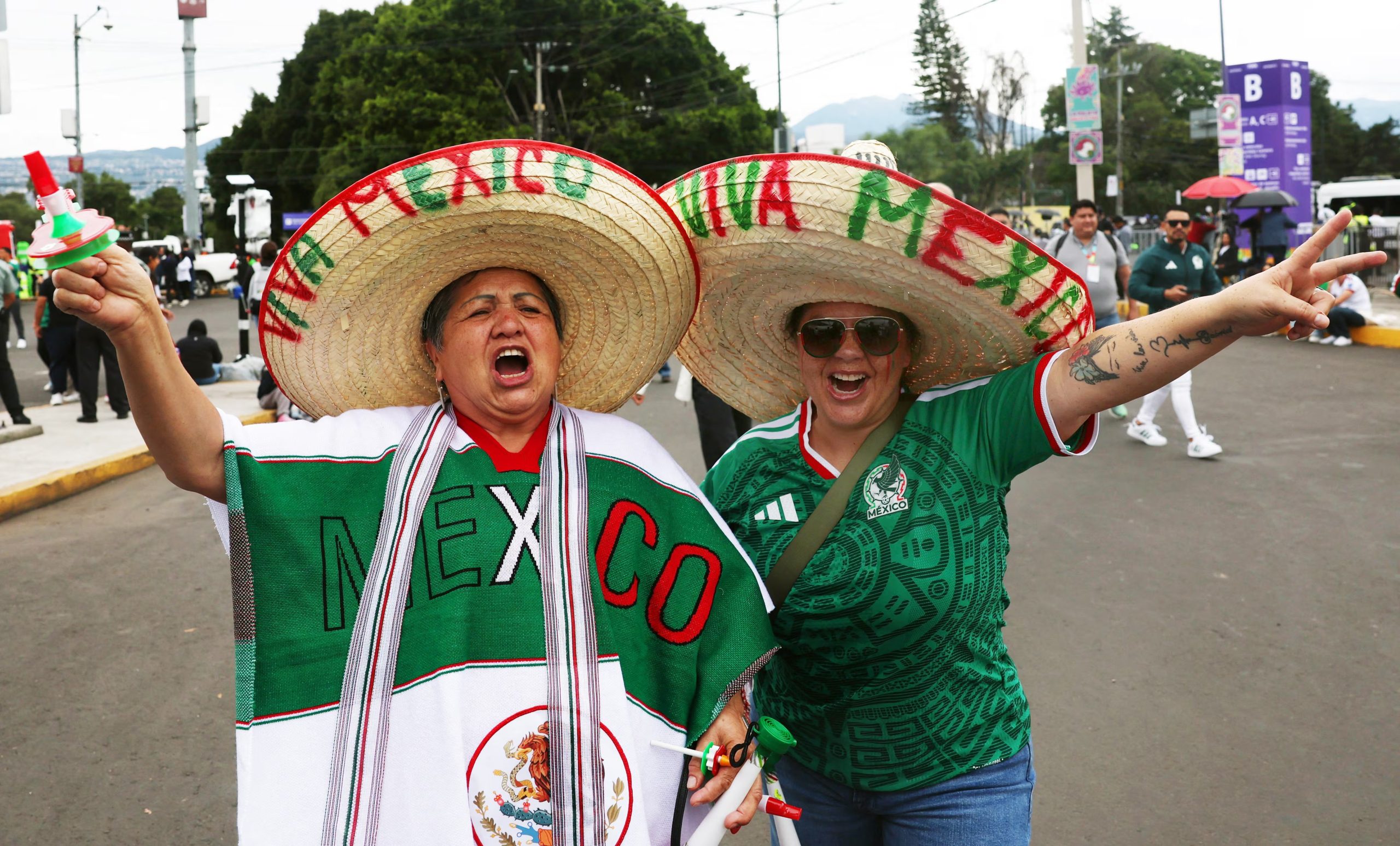 Soccer Football - FIFA World Cup 2026 - Group A - Czech Republic v Mexico - Estadio Azteca, Mexico City, Mexico - June 24, 2026 Mexico fans outside the stadium before the match REUTERS/Henry Romero