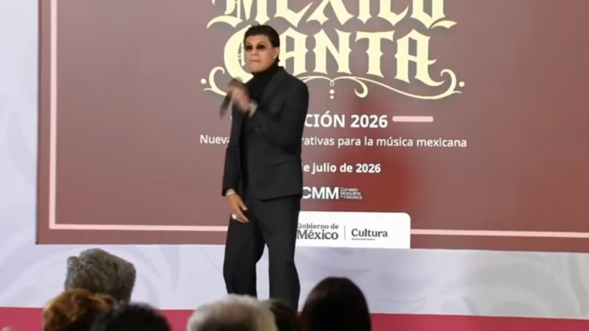 El Bogueto acudió a la mañanera a cantar (Captura de pantalla)