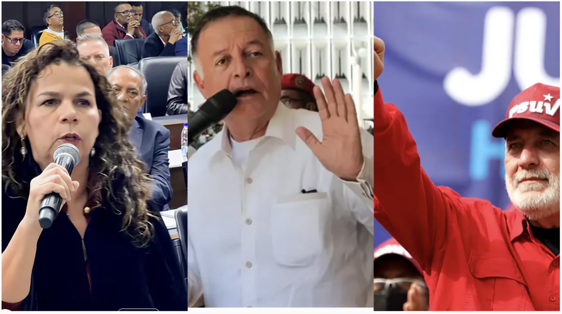 La diputada Iris Varela, el ex embajador Francisco Arias Cárdenas y Mario Silva