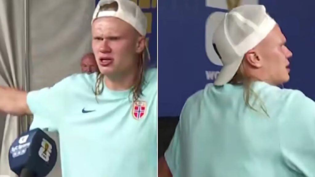 Haaland ignora a periodista argentino tras eliminar a Brasil del