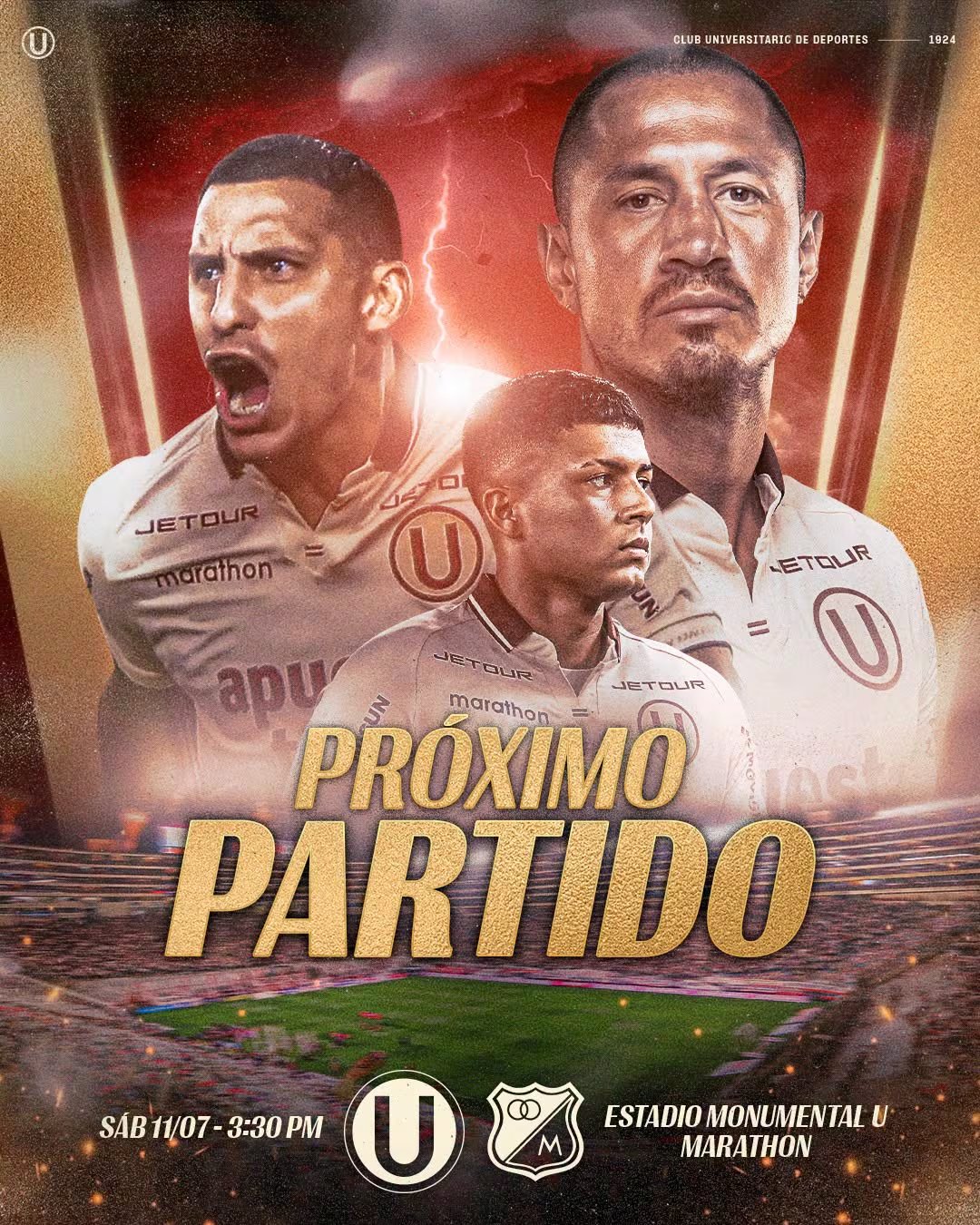 Esta es la nueva programación del amistoso entre Universitario y Millonarios en el Estadio Monumental. Crédito: Prensa U