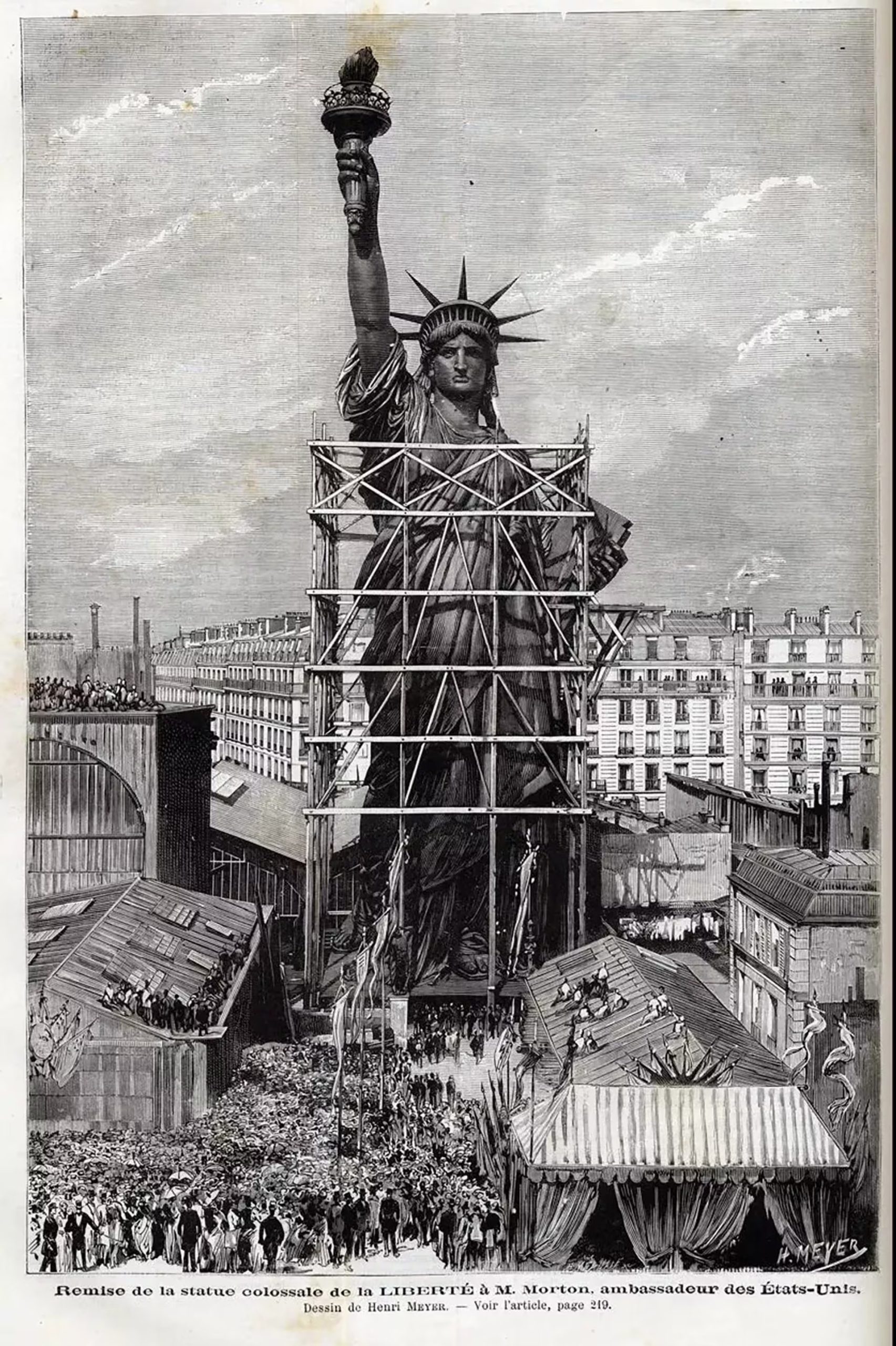 La historia de la construcción y emplazamiento de la Estatua de la Libertad podría definirse como una larga epopeya de más de una década con batallas contra obstáculos de todo tipo (AFP)