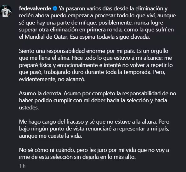 El comunicado de Valverde