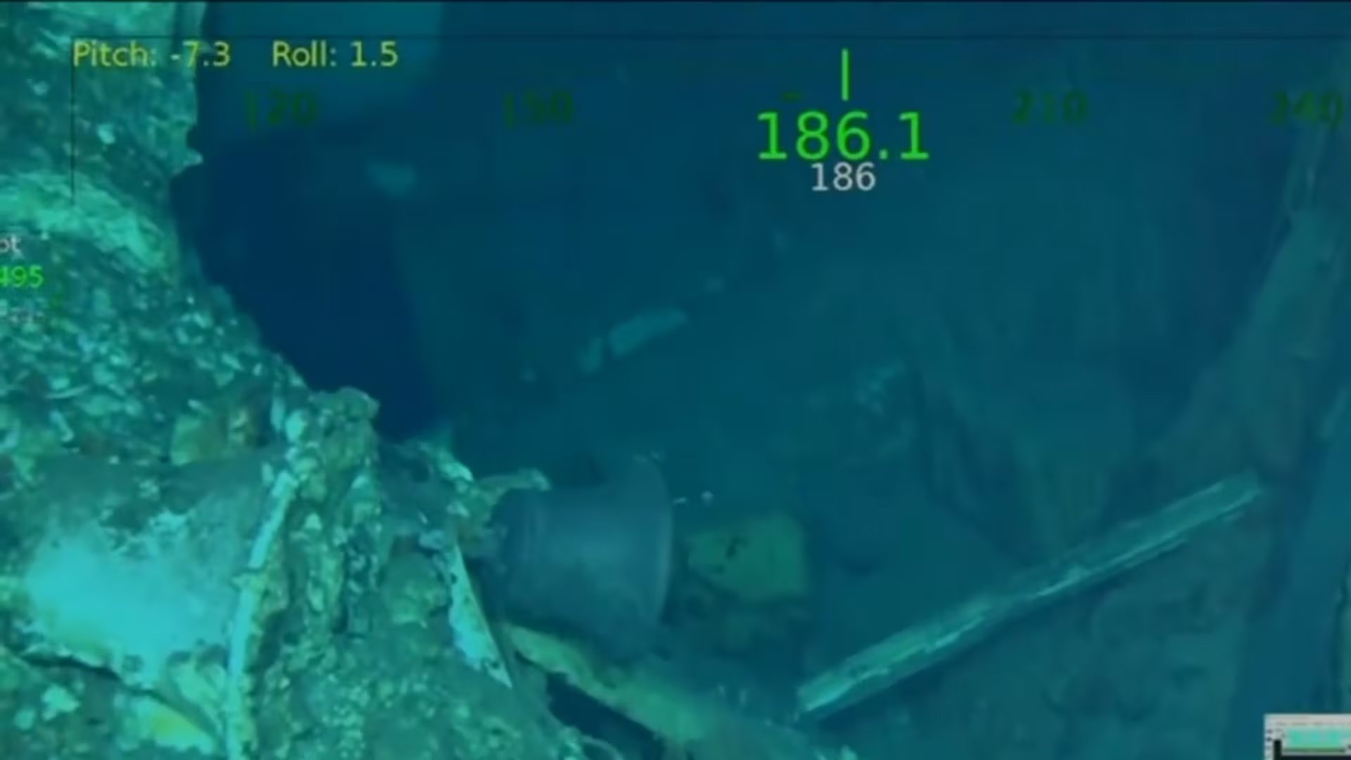 Una foto del barco hundido (Captura video Reuters)
