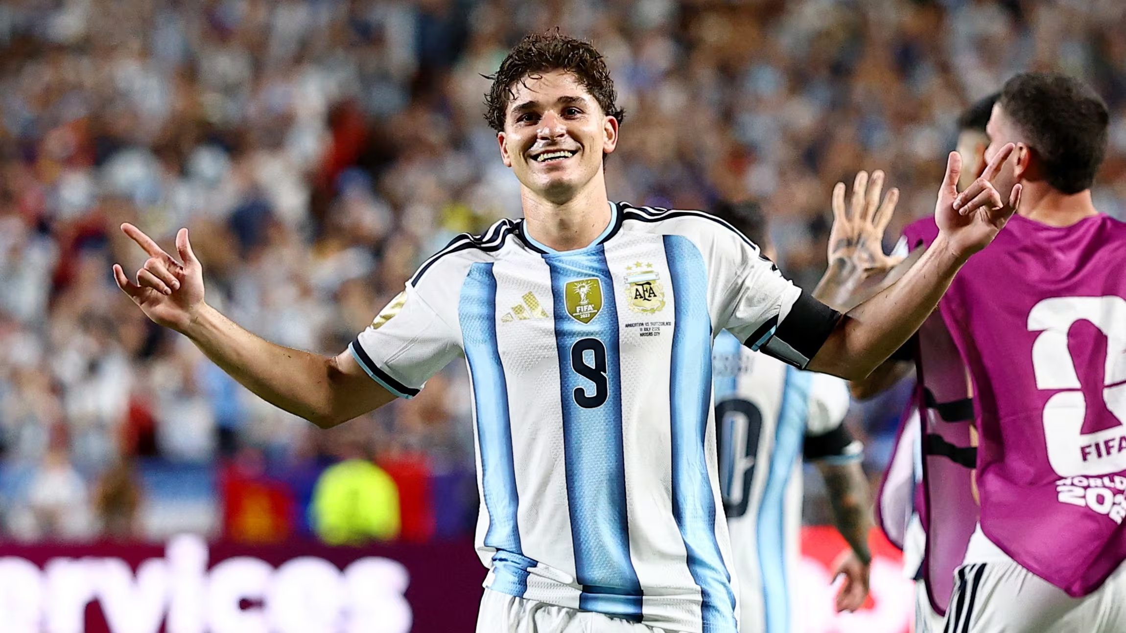 Argentina venció a Suiza 3-1 en el Estadio Kansas City y avanzó a las semifinales del Mundial 2026 con el gol de Julián en el minuto 111 del alargue como punto de quiebre (REUTERS/Agustin Marcarian)