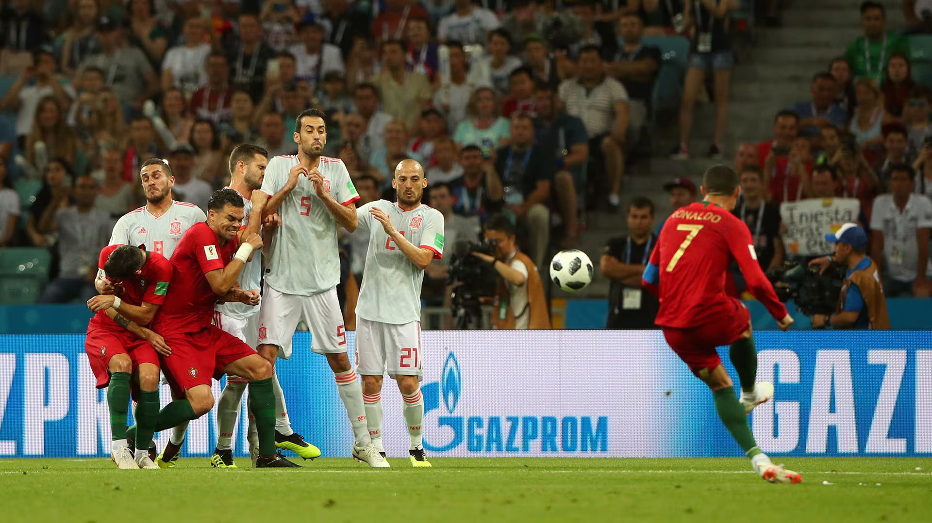 Cristiano contra España Rusia 2018. (REUTERS/Hannah McKay)