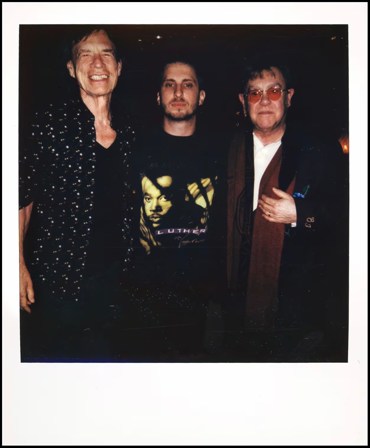 Watt, entre Mick Jagger y Elton John (Cortesía de Andrew Watt para The Washington Post)