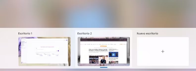 Windows 11 te da la opción de crear varios escritorios virtuales.